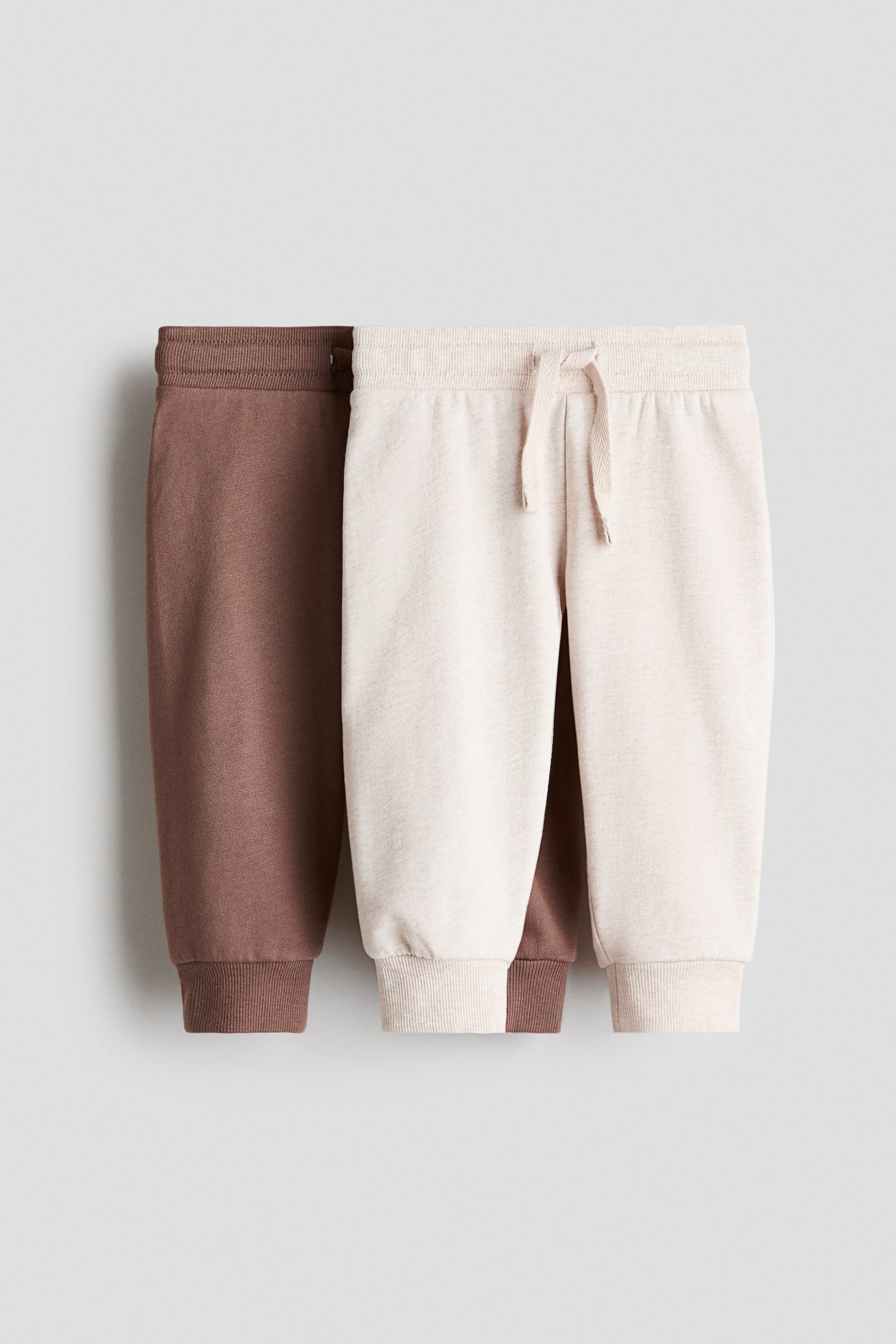 2er-Pack Joggpants - Hellbeige/Braun/Hellgrau/Marineblau gestreift/Dunkelbeige/Naturweissmeliert/Schwarz/Hellgraumeliert/Hellrosa/Kirschen/Marineblau/Hellblau