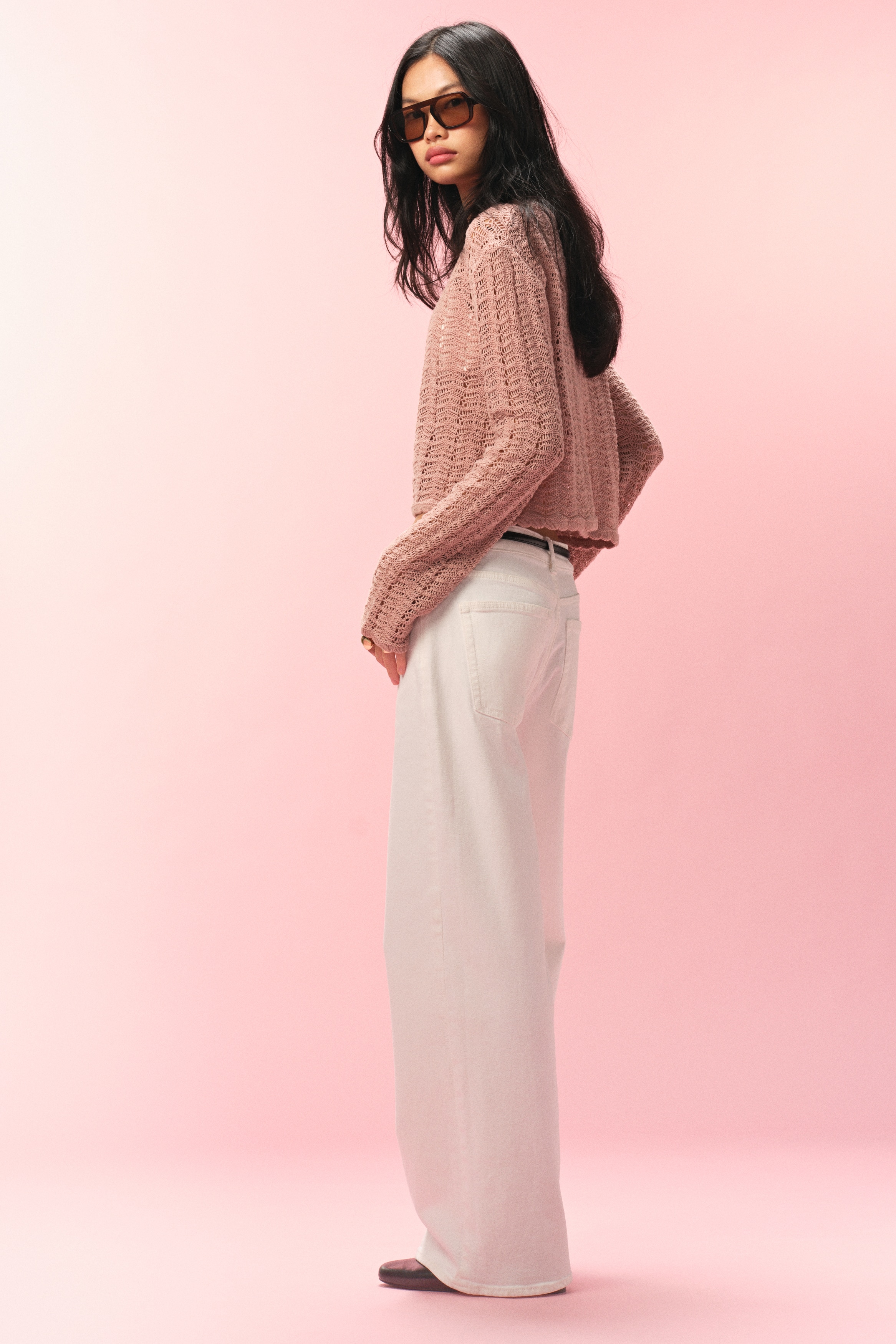 ポインテルニットセーター - ダスティピンク - レディース | H&M JP