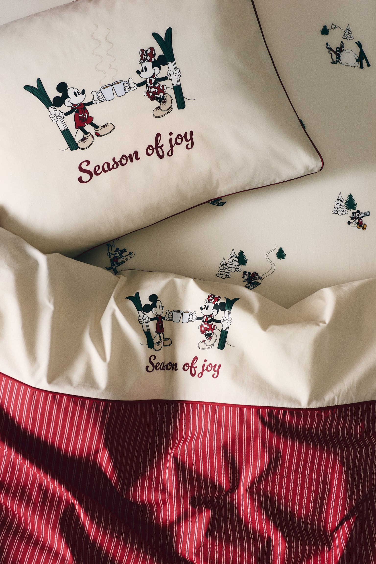 H&M Patterned Percale Fitted Sheet, цвет: Кремовый — фото 2