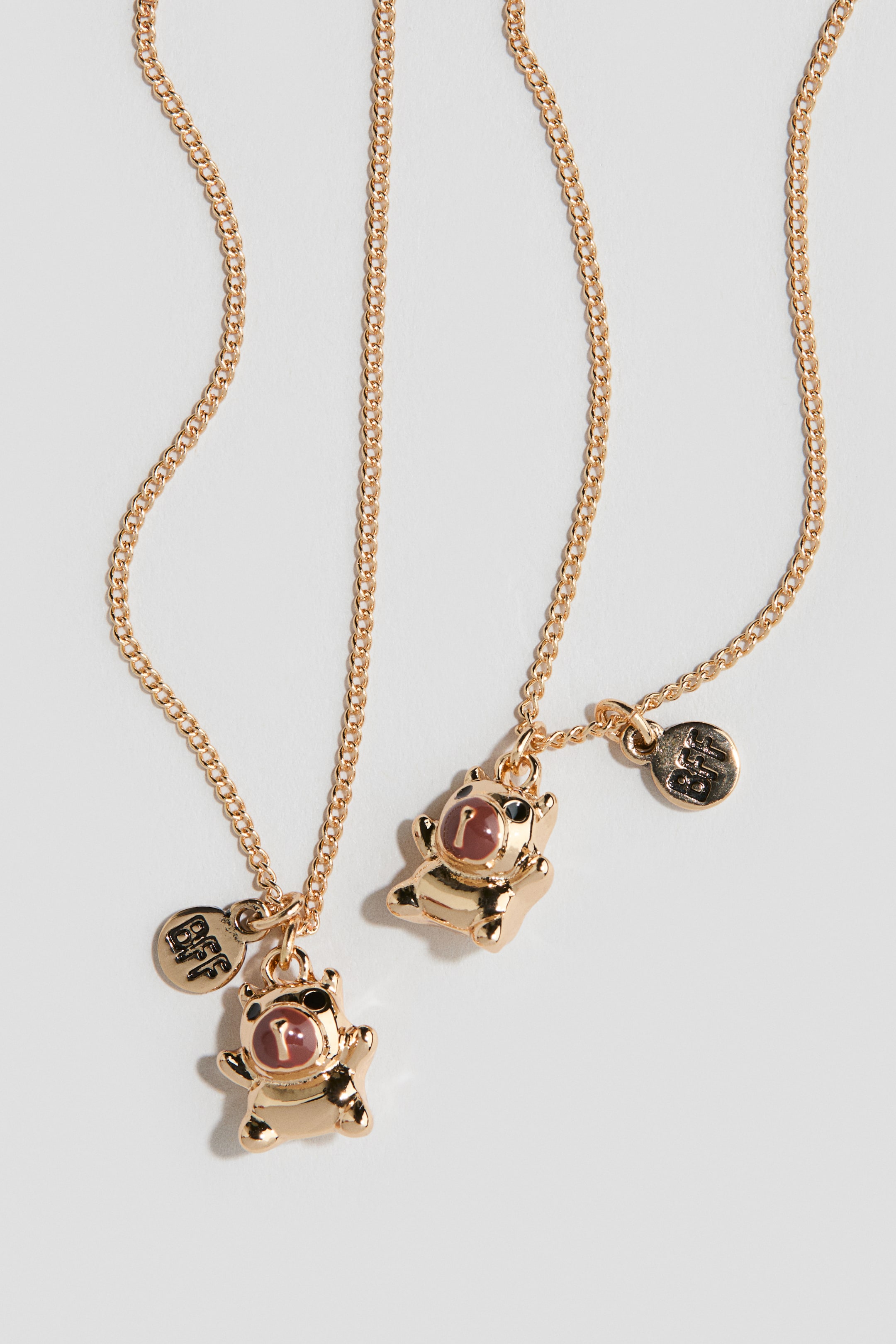 Gold-colored/capybaras 2-Pack Friendship Necklaces for kids | H&M US