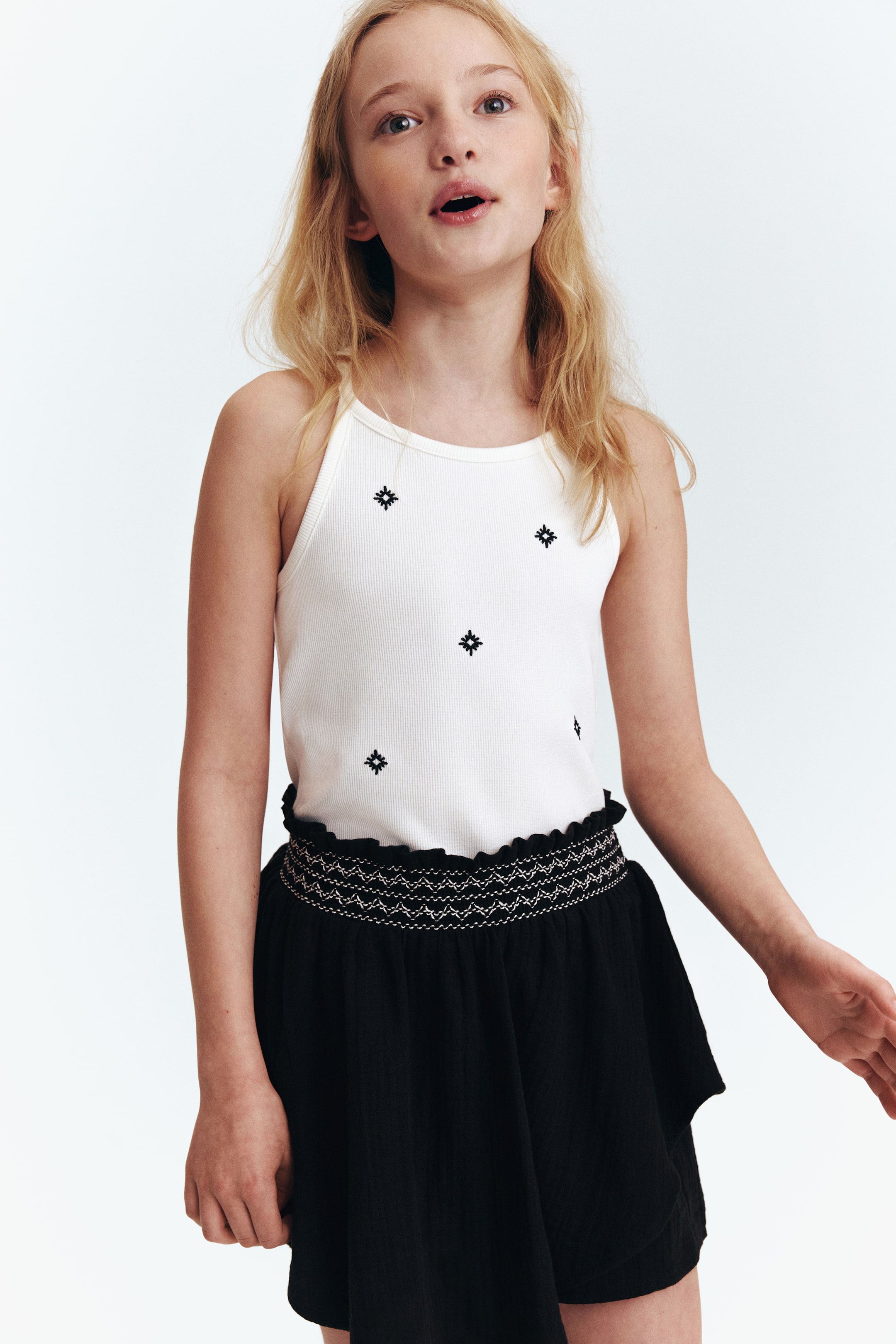 Детские юбки H&M Smock-Detail Muslin Skort — фото 3