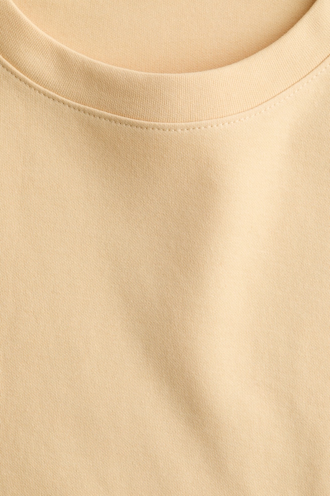 Maglia corta interlock-Giallo pallido - 4