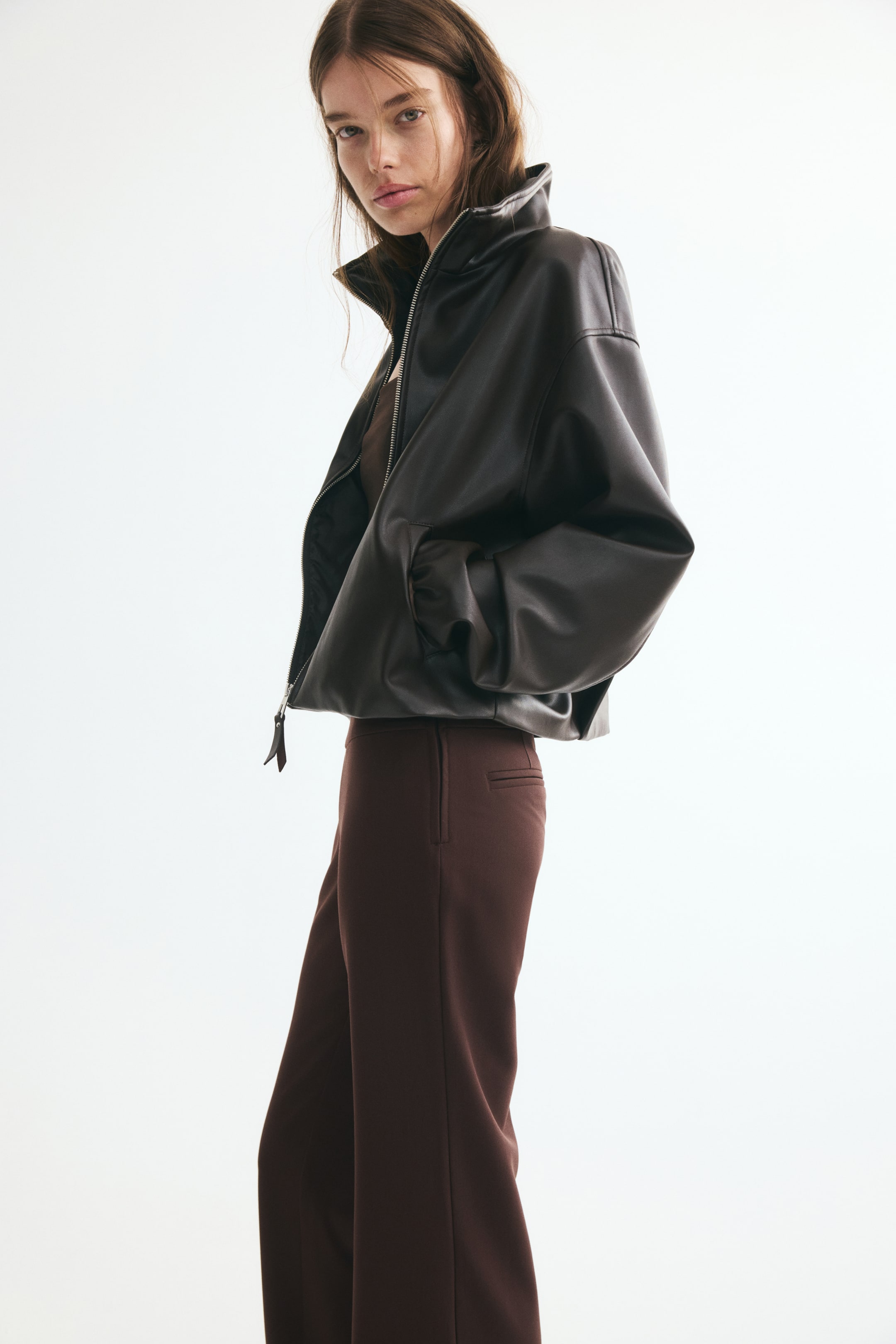 Low-Waist Twill Pants