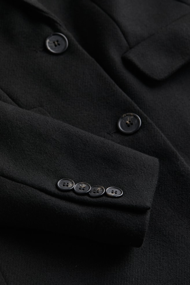 Manteau à fermeture droite - Noir/Beige - 5