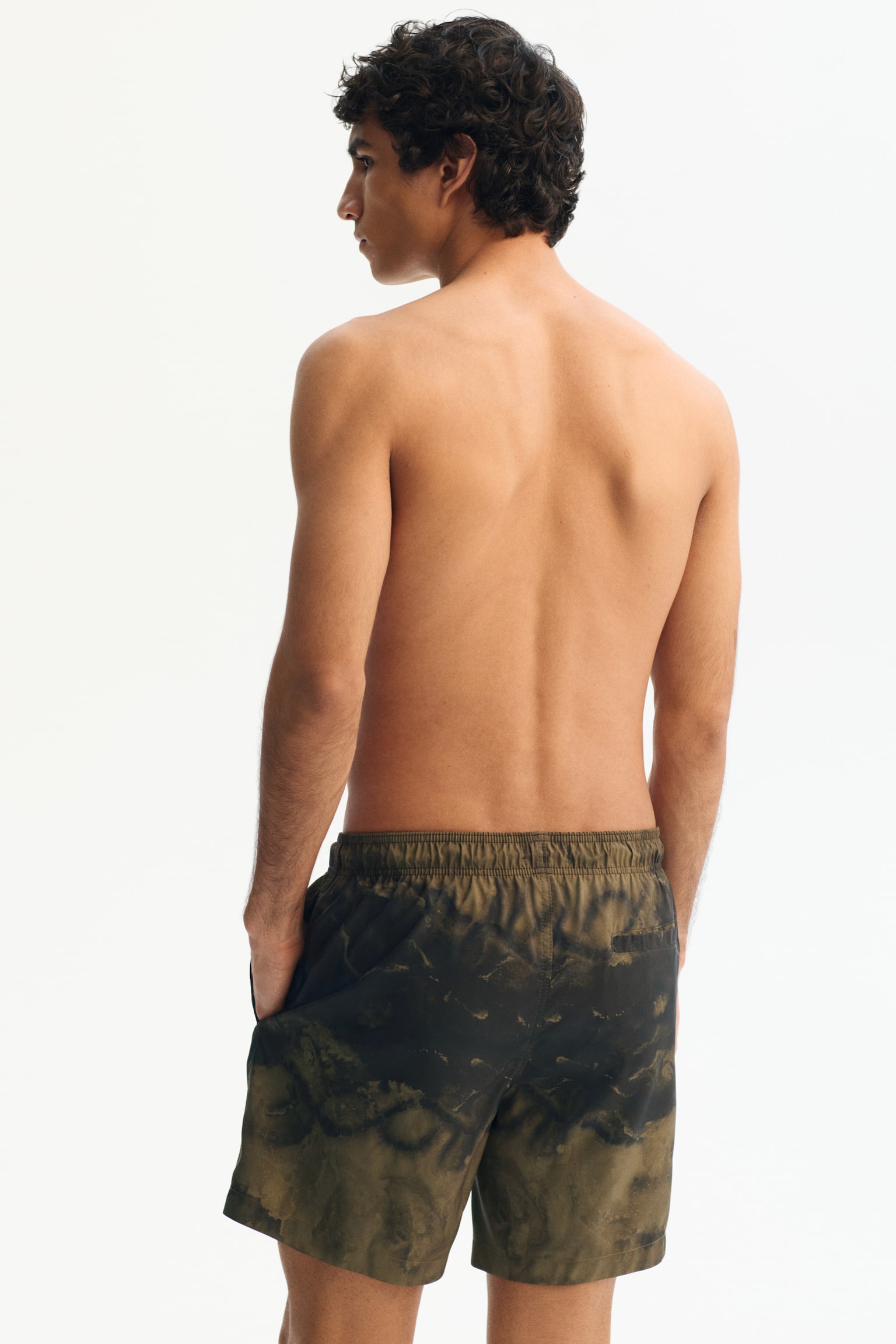 Swim shorts - Khaki green/Tie-dye/Light blue/Gradient - 5