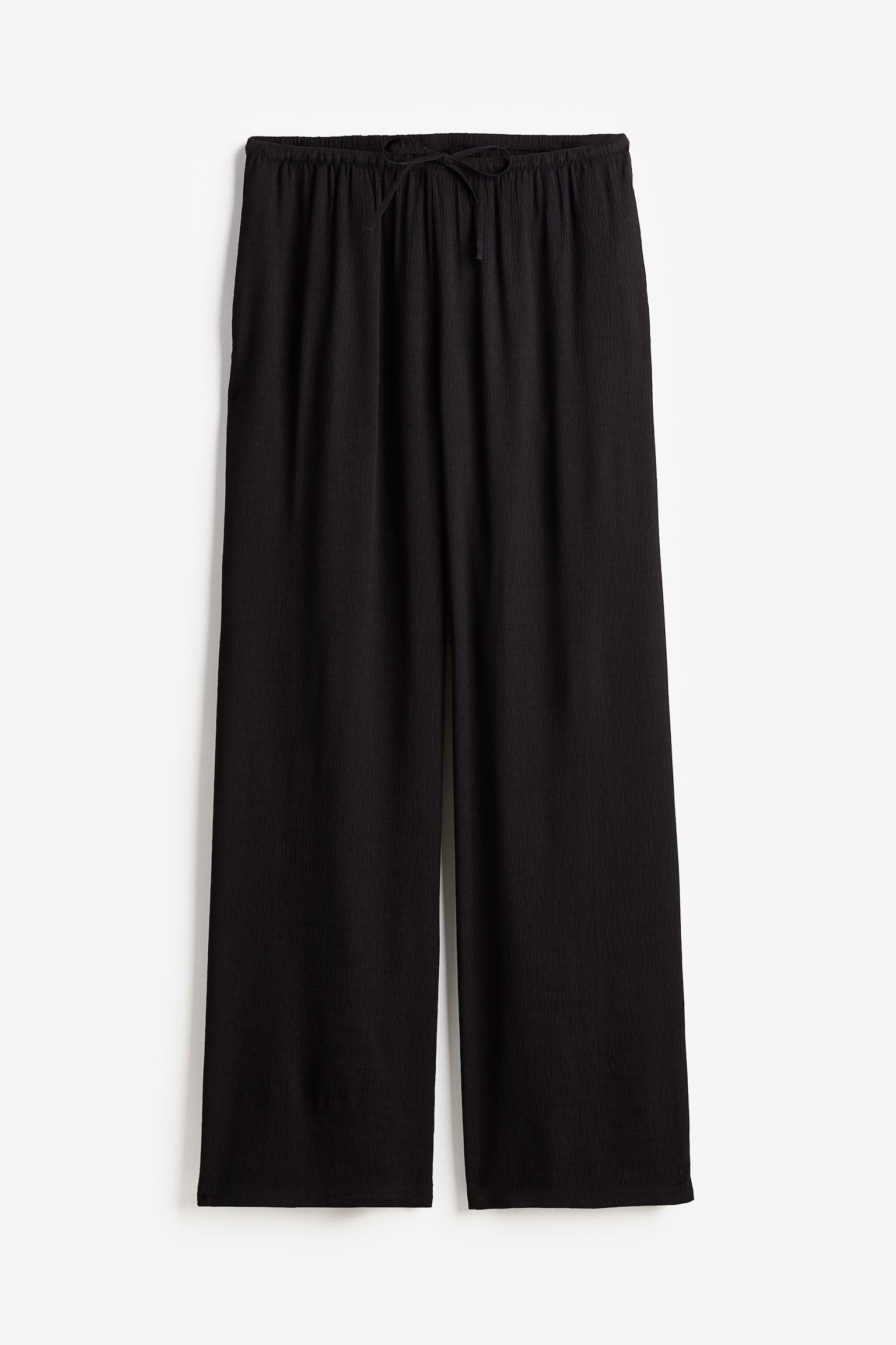 Crêpe Pull On Pants - Black/Cream/Beige - 2