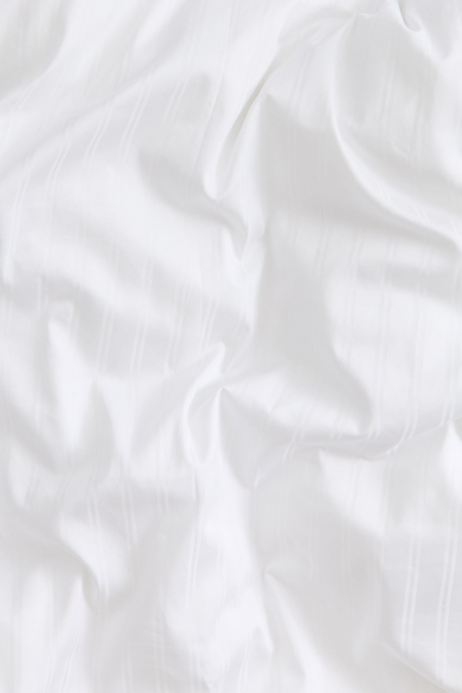 Cotton sateen single duvet cover set - White/Beige - 2