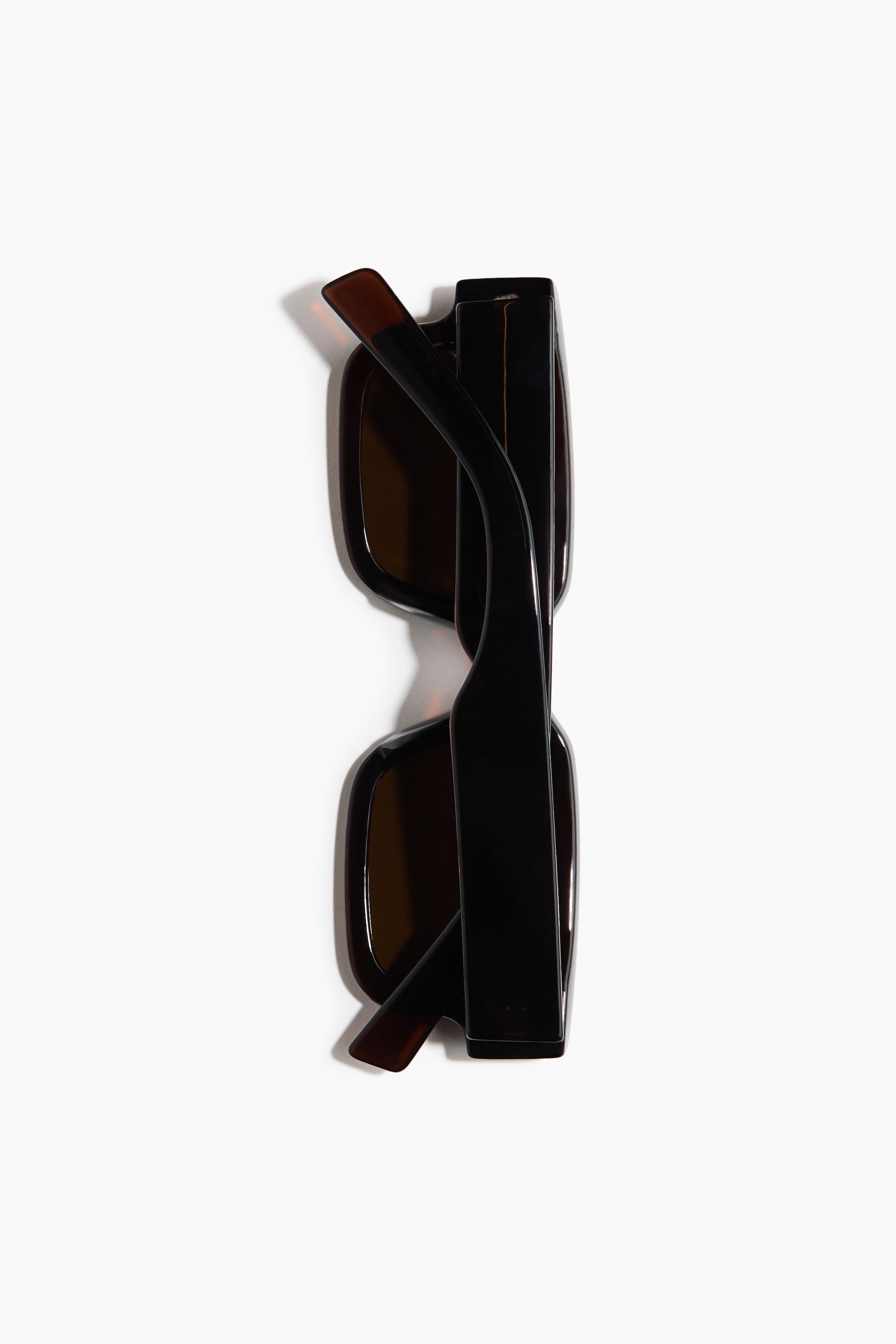 Lunettes De Soleil Vintage Tomorrowland Années 90 - Marron Foncé Avec Paillettes, Forme Ovale