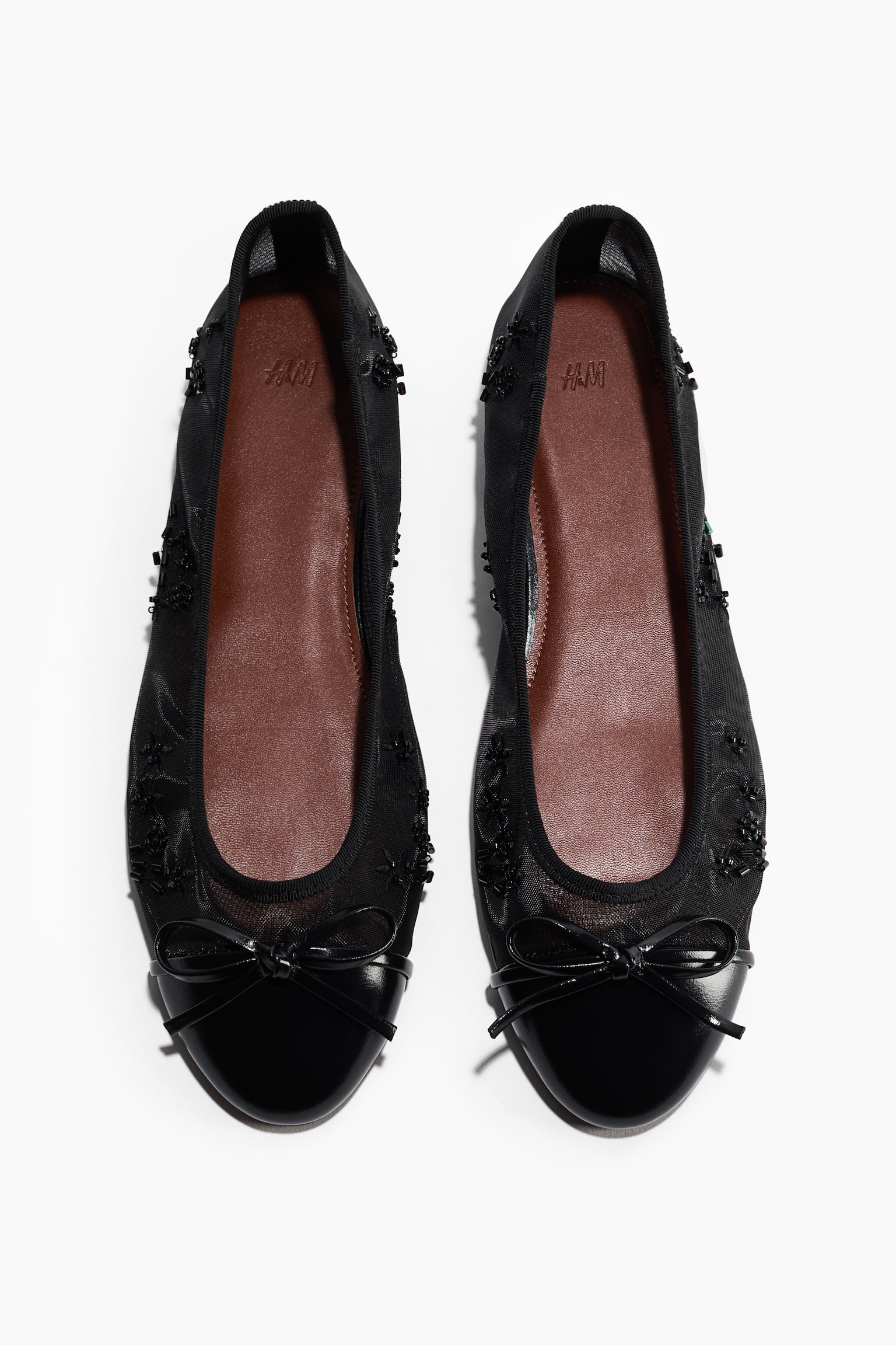 Bead-Embellished Ballet Flats