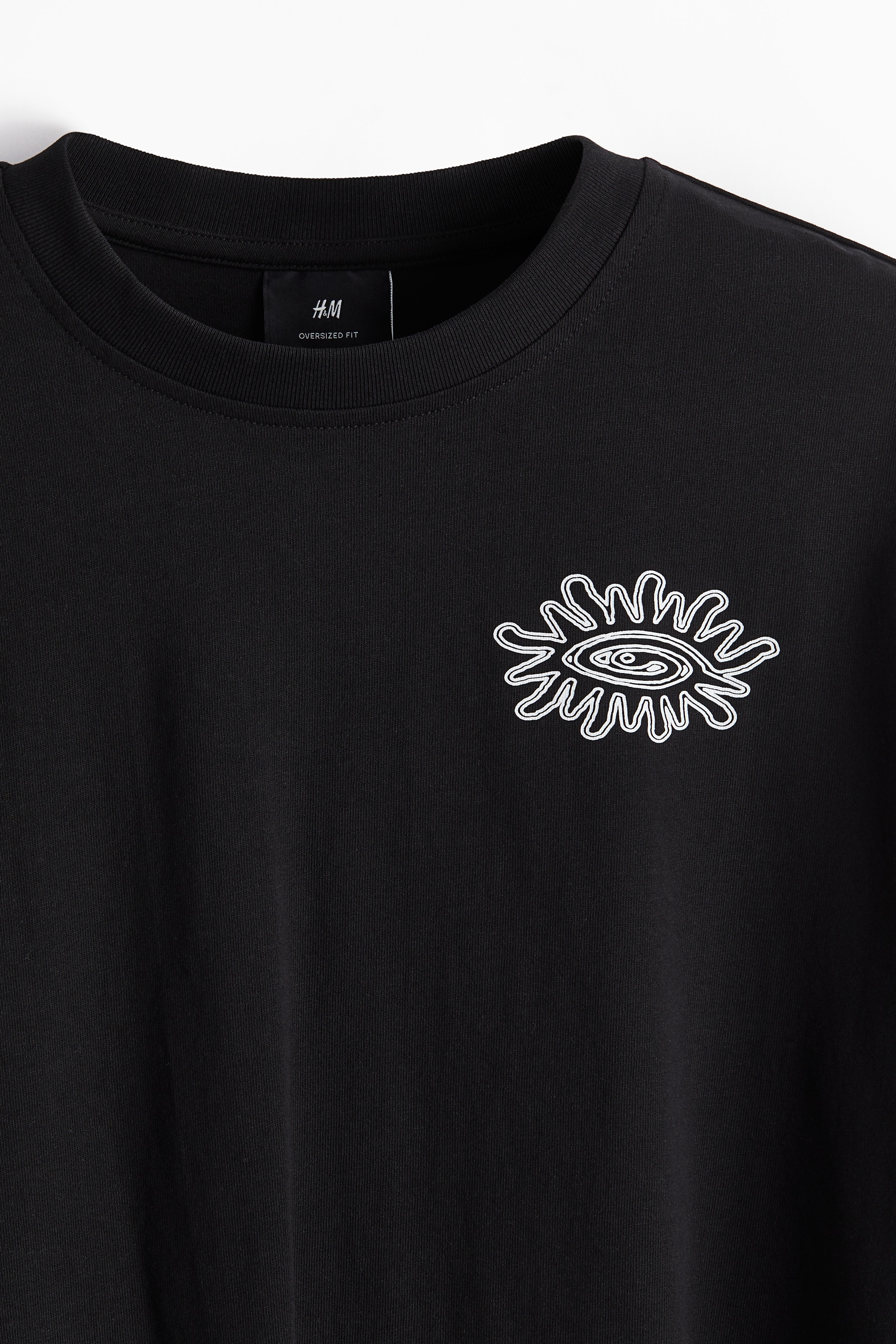 ENHYPENMANiFESTOS/S-SHIRT（BK_L） Oversized Fit Printed Jersey Shirt - White/Love in the Nineties