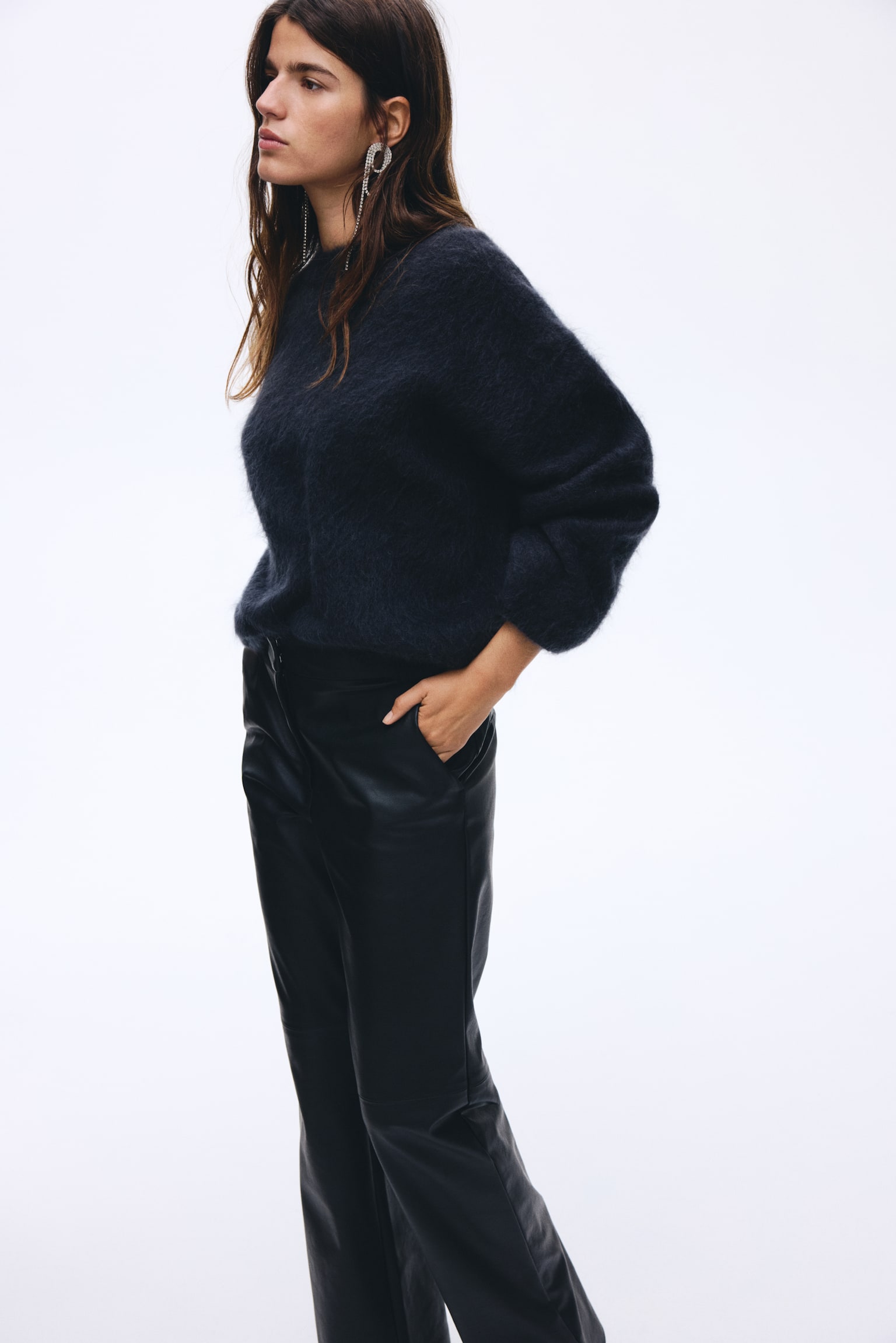 Bootcut trousers - Black/Dark brown/Brown - 4