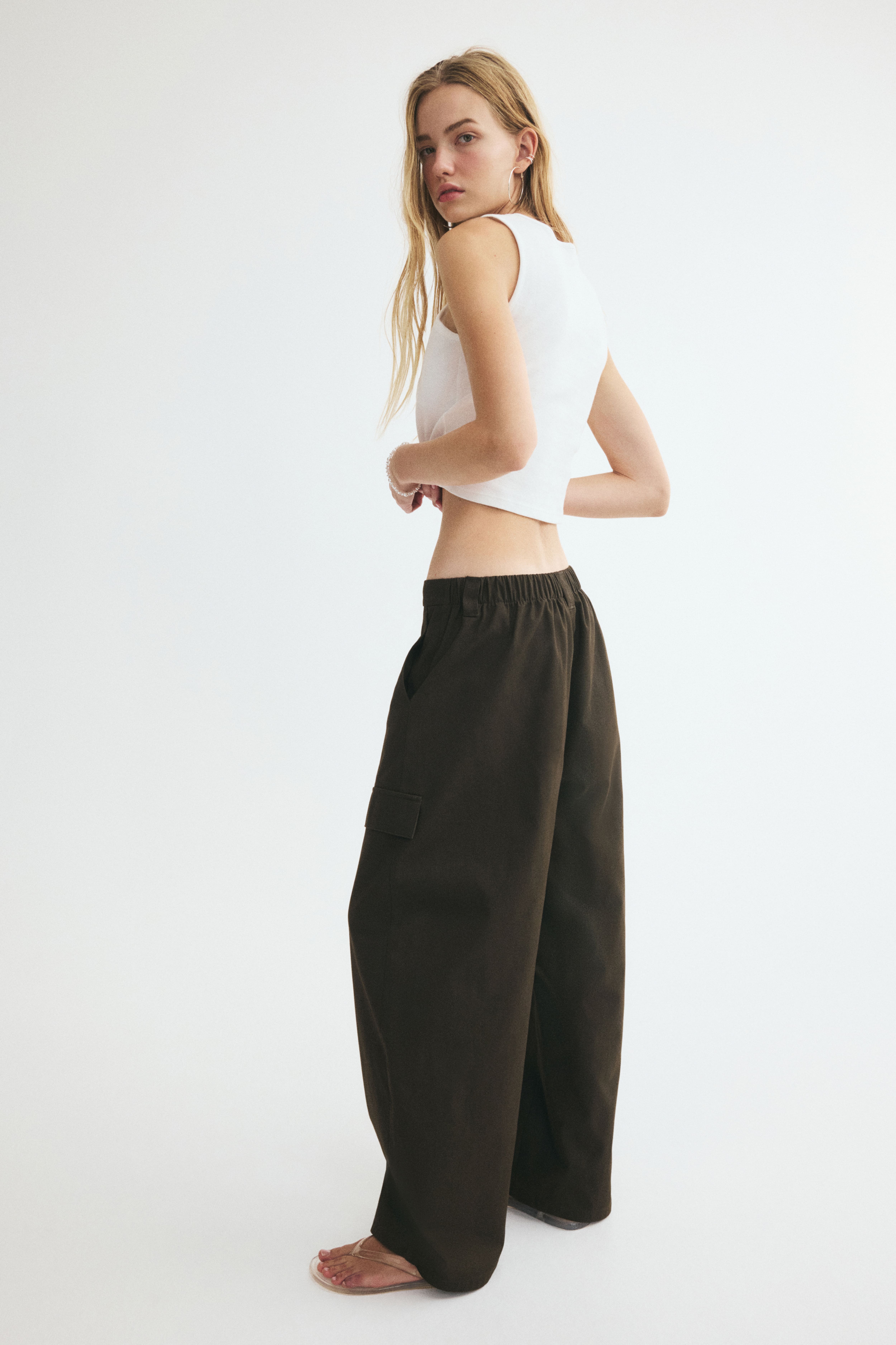 Pantalon tonneau cargo