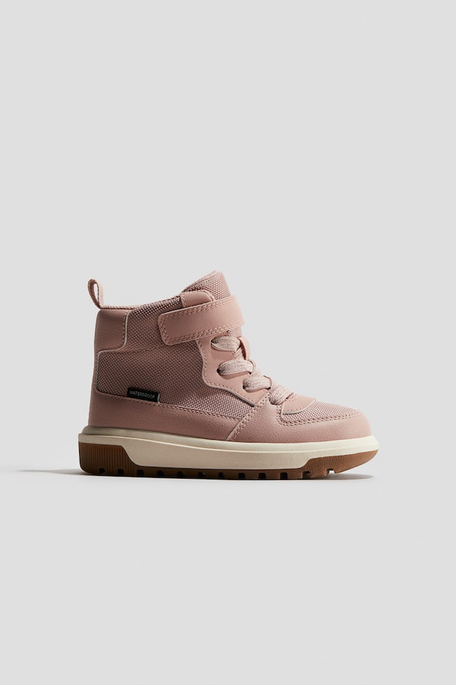 Waterproof hi-top trainers - Dusty pink - 1