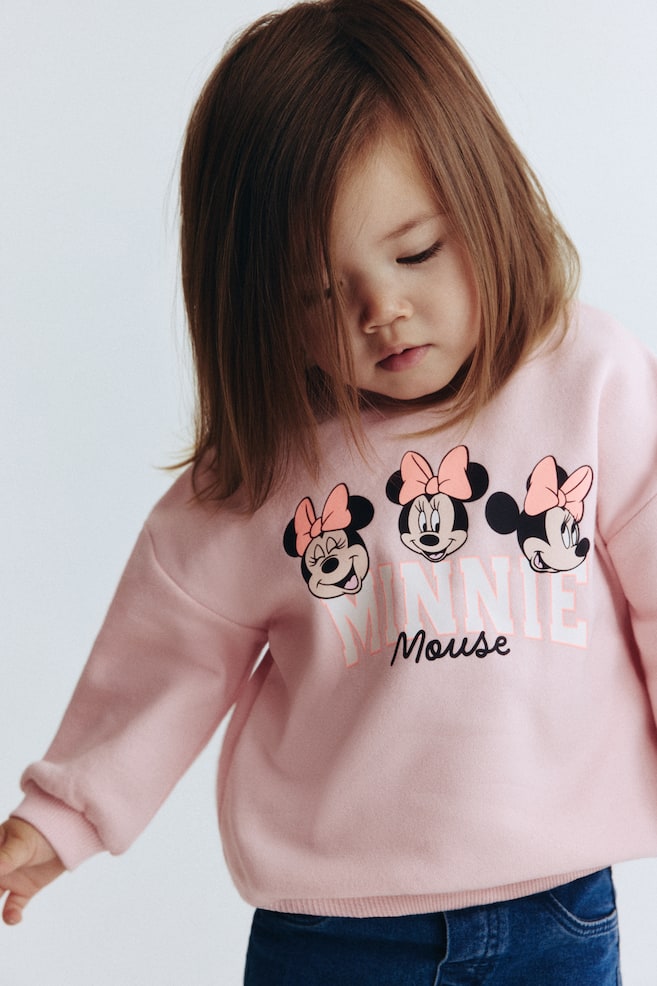 Sweatshirt with Motif-Light pink/Minnie Mouse - 4