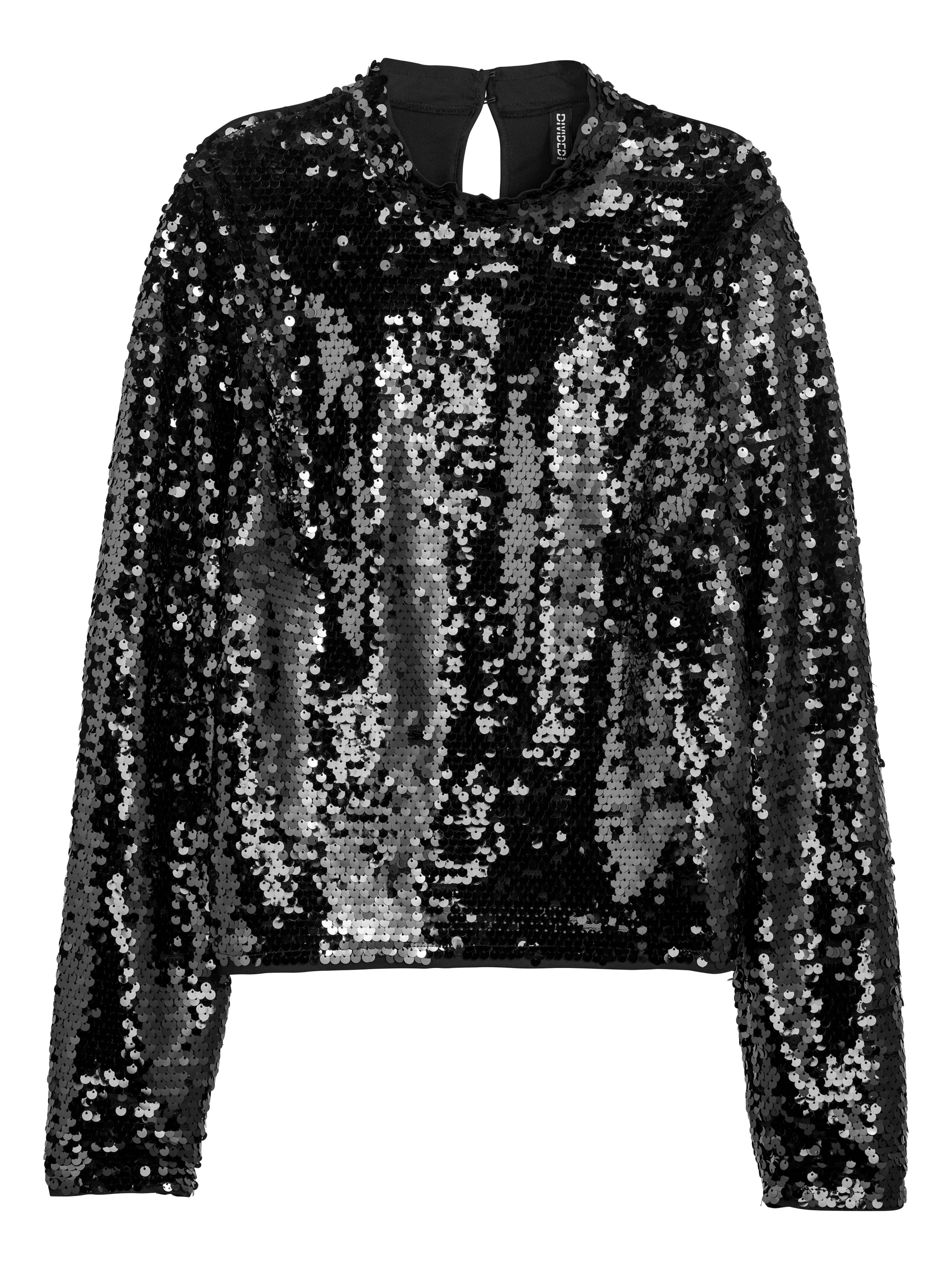 Sequined Top Black Ladies H M CA