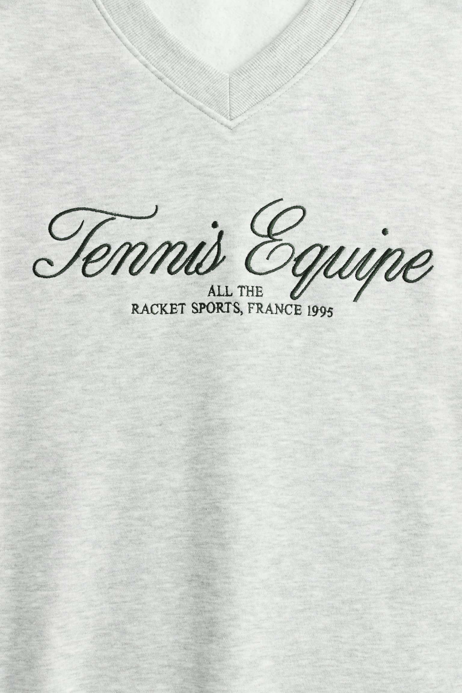 Oversized V-neck sweatshirt - Grey marl/Tennis Equipe/Dark grey/Long beach/Dusty green/A.T.H.L - 4