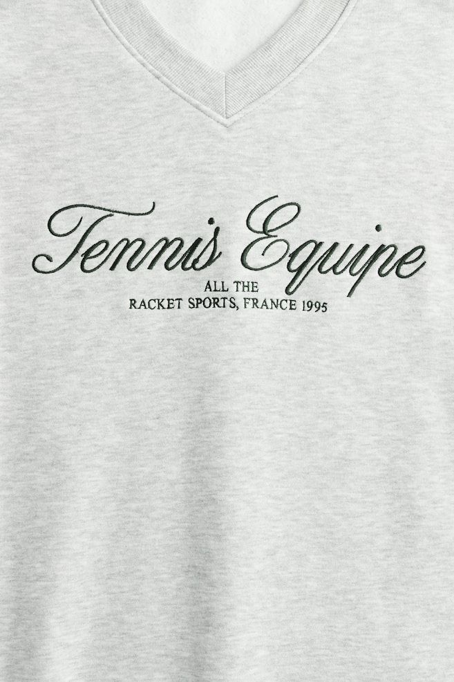 Sweat oversize avec encolure en V - Gris chiné/Tennis Equipe/Gris foncé/Long beach/Vert ancien/A.T.H.L - 3