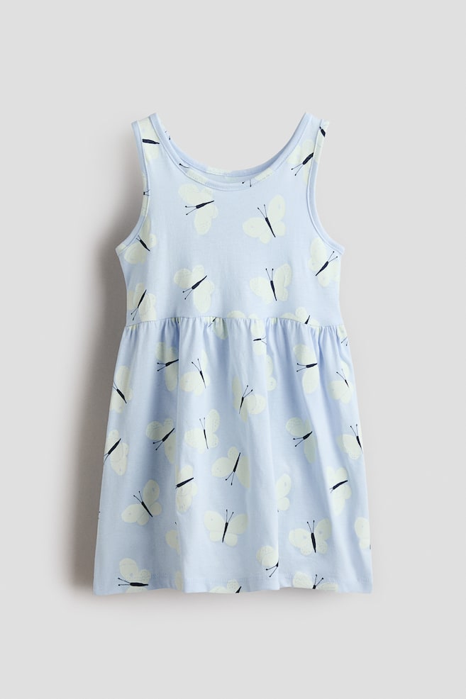 Ladybug Dress - Light blue/butterflies/White/butterflies/White/pink floral/Light blue/floral/Beige/leopard print/Light pink/fruit/Light green/cherries/Cream/floral/Multicolored/striped/Light pink/unicorns/Light blue/striped/White/watermelons/Cream/butterflies/Light blue/bows/Peach/teddy bears - 1