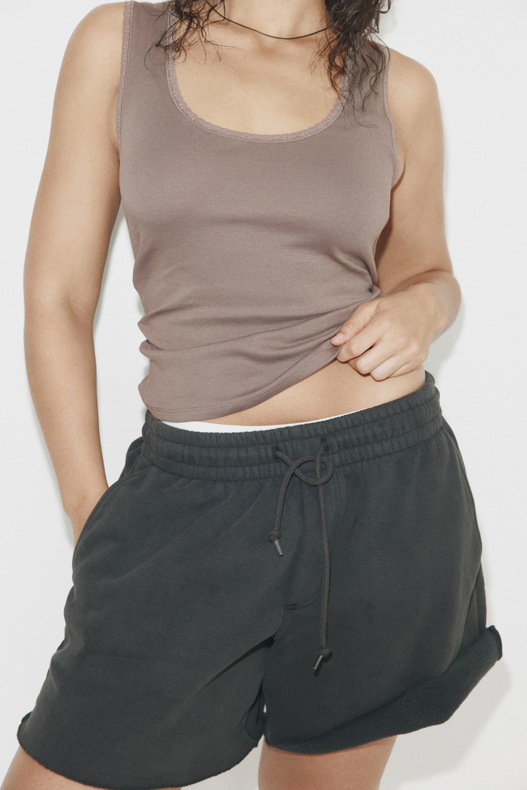 Lace-Trimmed Tank Top