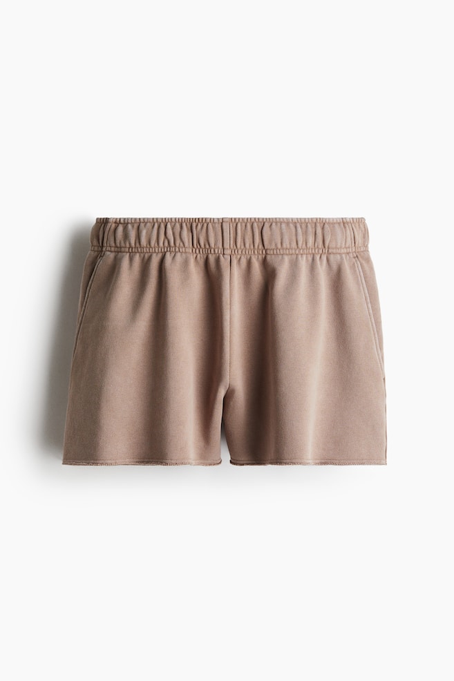 Sports sweatshorts - Dark beige - 1