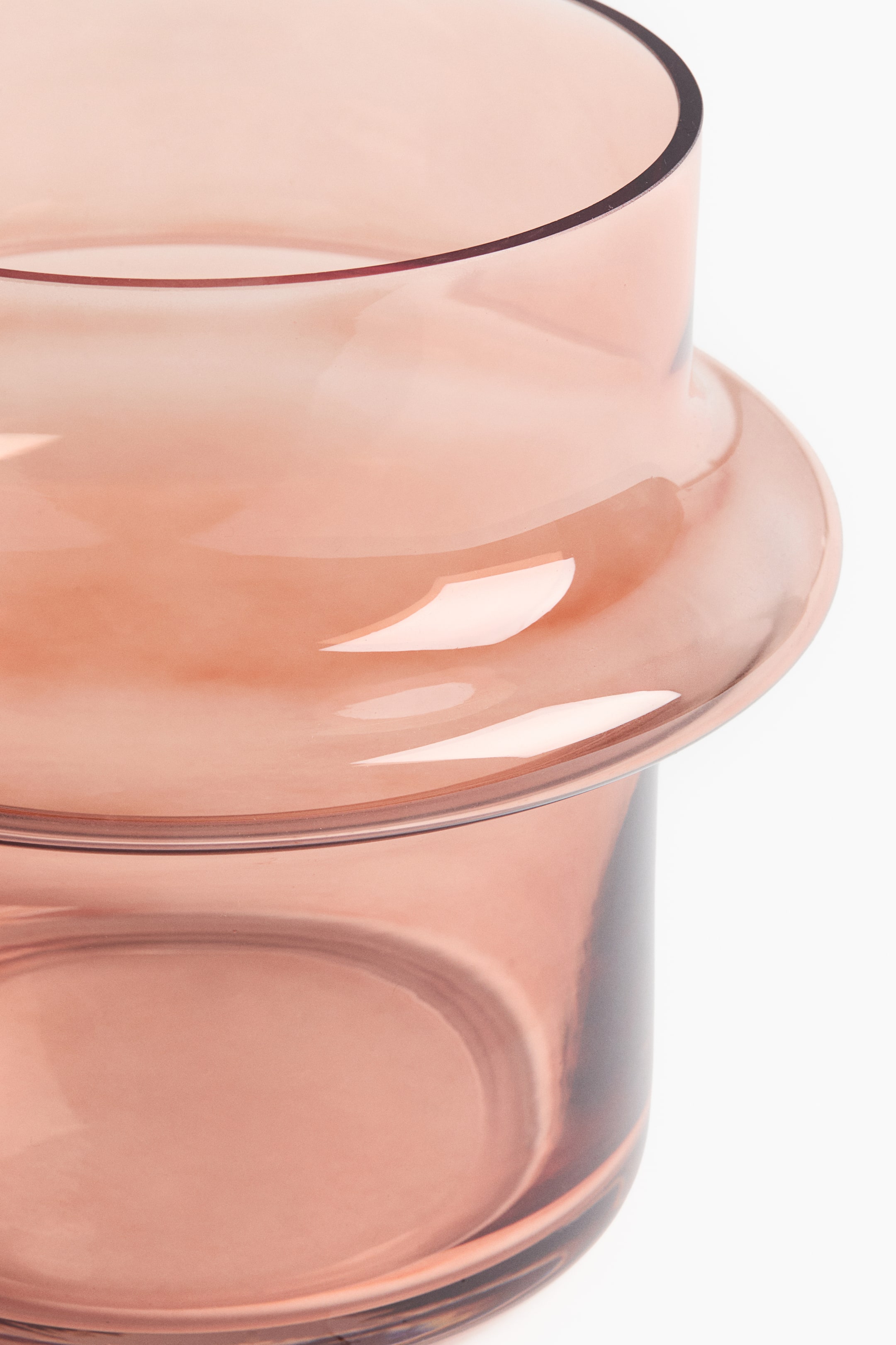 View larger image: Wide tiered glass vase - Pink | H&M CA 4