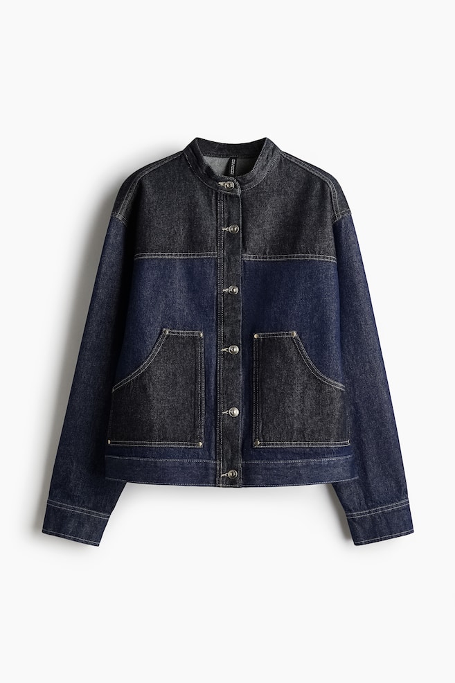 Denim jacket - Dark denim blue/Block-coloured - 1