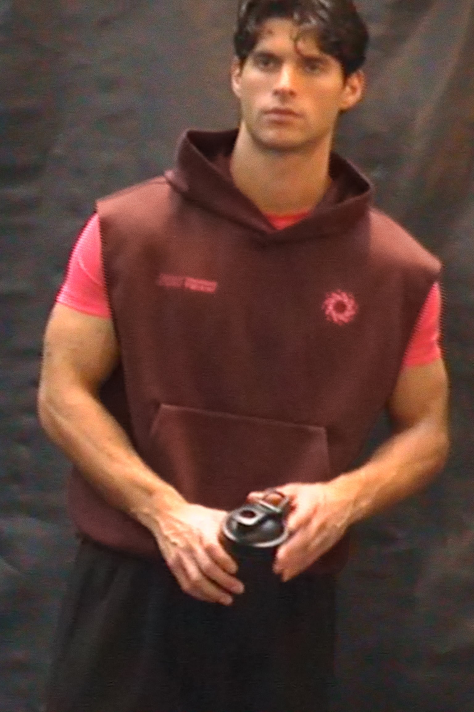 Sleeveless Sports hoodie with DryMove™ - Burgundy/365 Training Team - 3