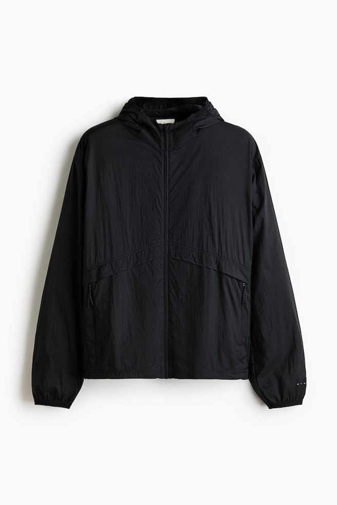 Relaxed-Fit Water-Repellent Running Jacket - Black - 1