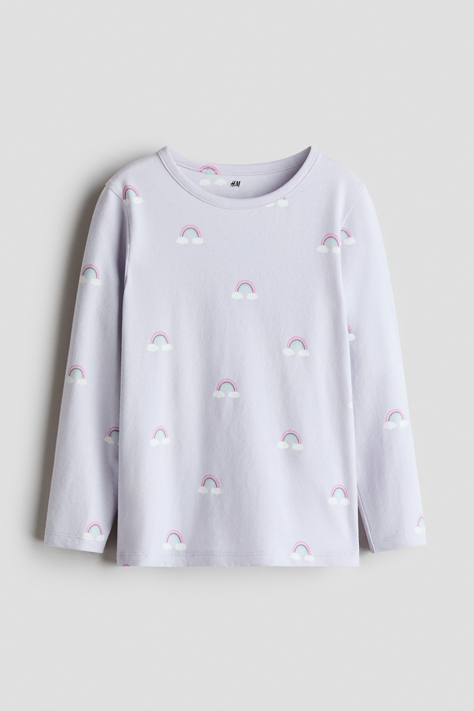 Printed Cotton Top - Light purple/rainbows/Light pink/Pegasus/Light beige/bow
