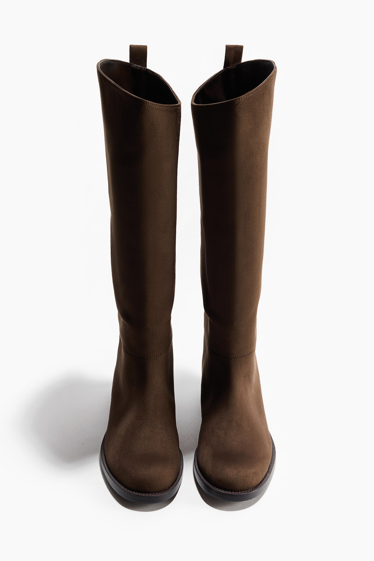 Женские ботинки H&M Knee-High, цвет: Тёмный хаки зелёный — фото 2