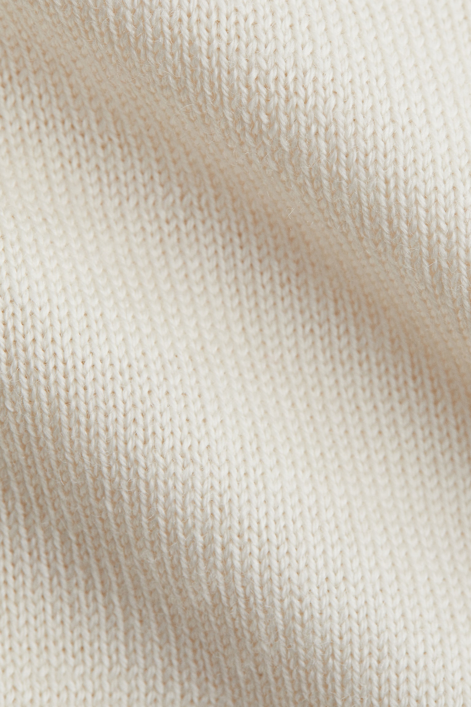 Pull en laine mérinos avec col cheminée - Crème/Marron foncé - 5