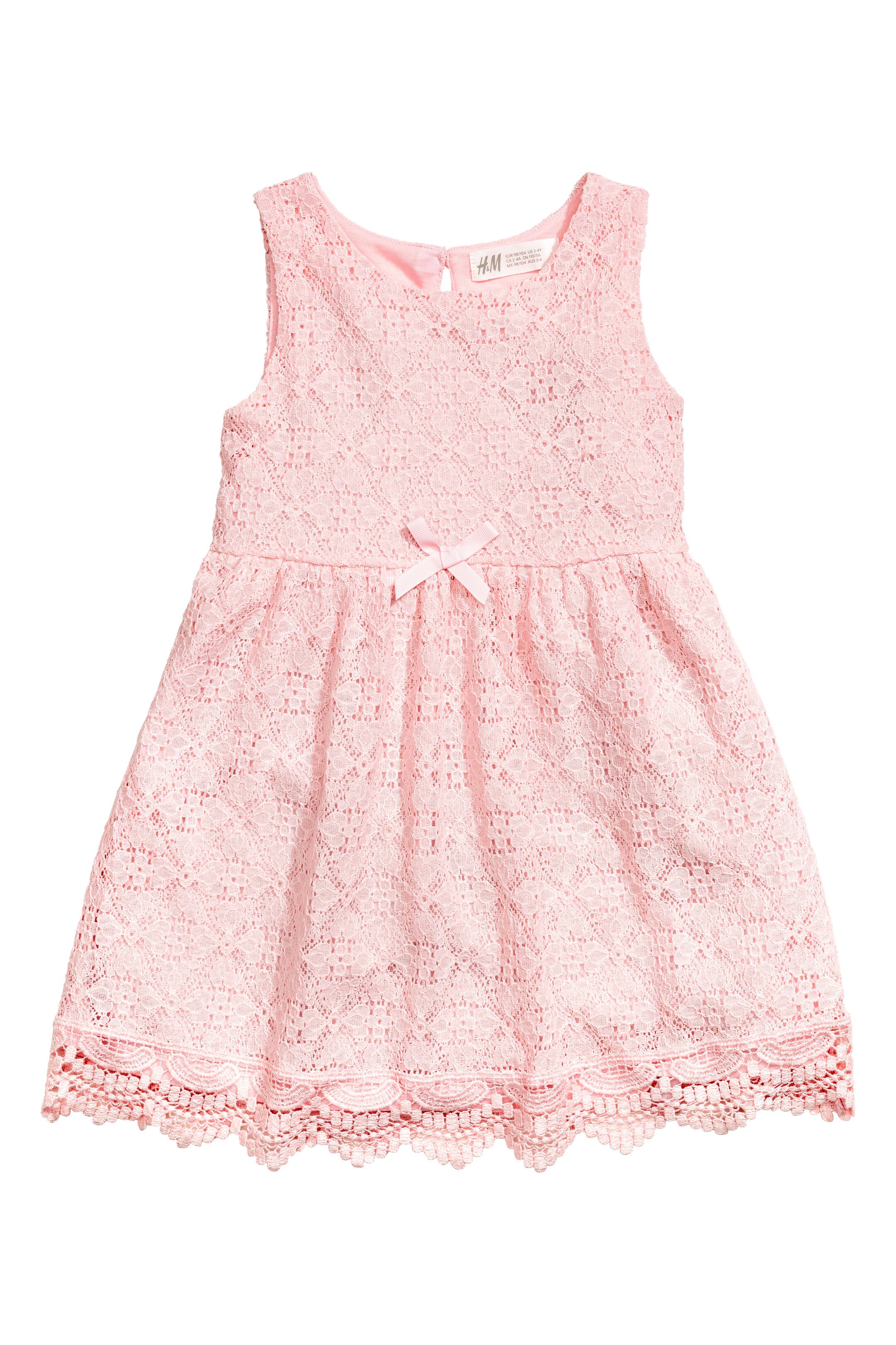 View larger image: Lace dress - Light pink - Kids | H&M GB 1