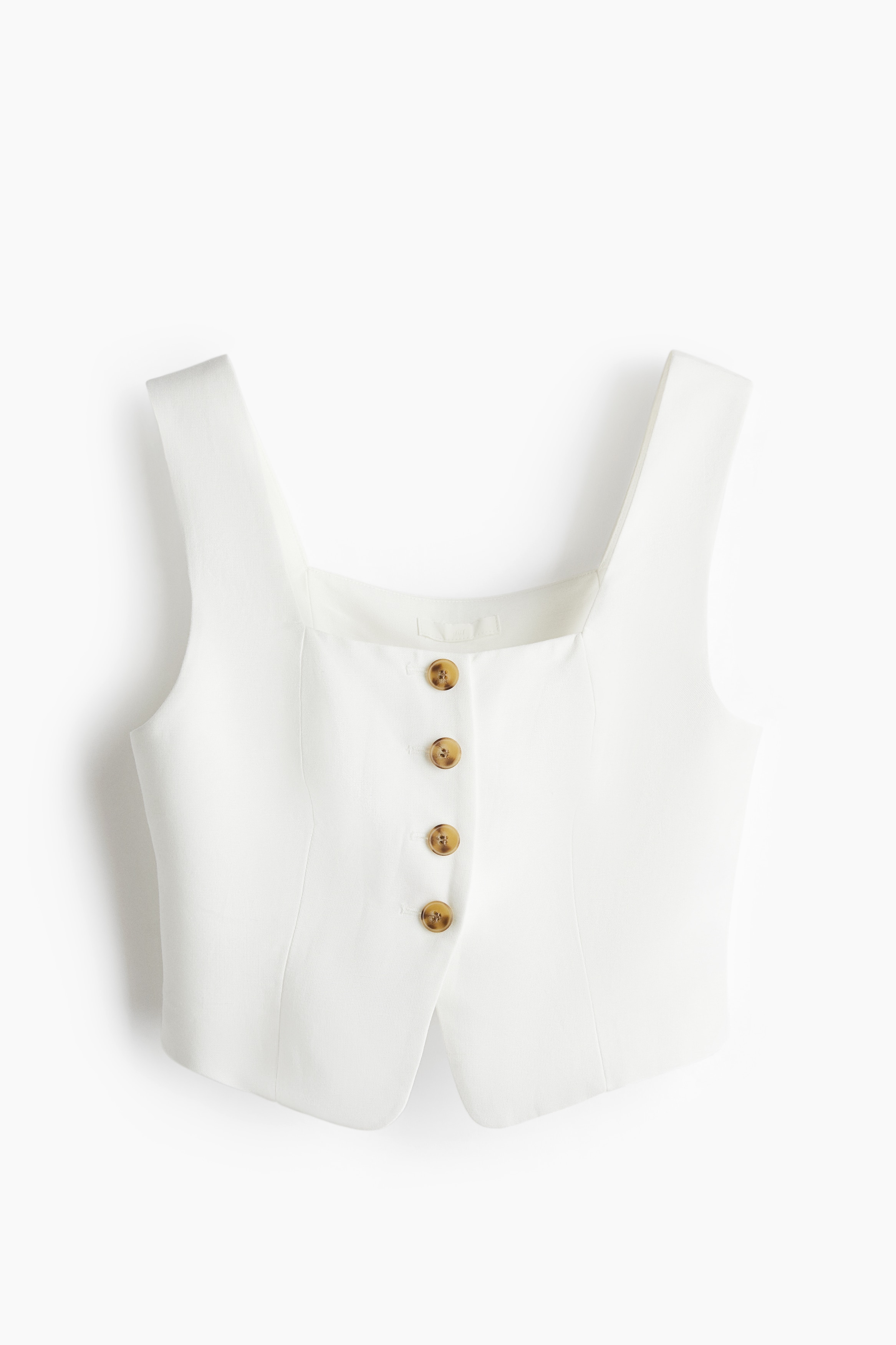 Linen-blend waistcoat