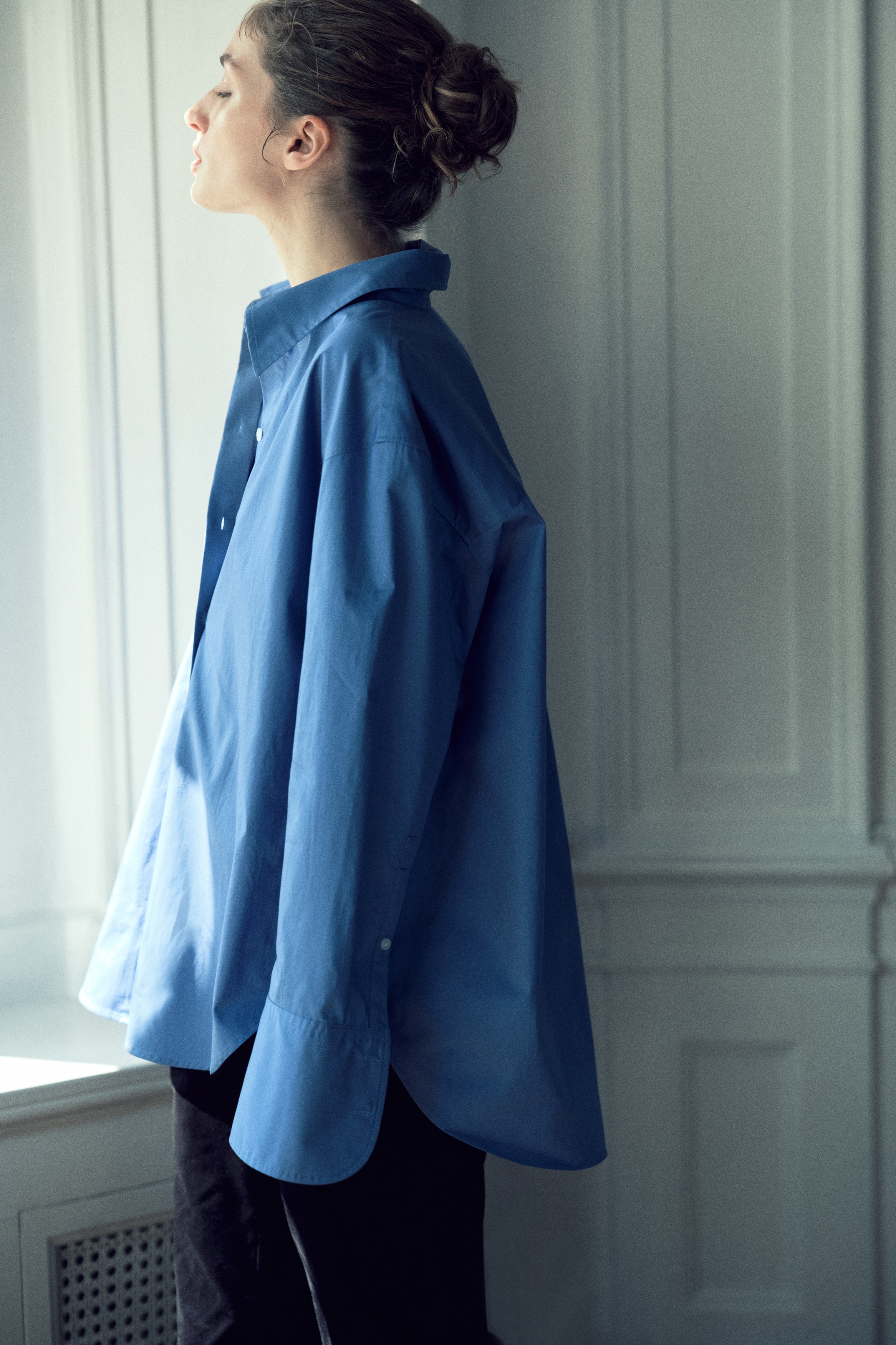 H m Poplin shirt - Blue - Ladies | H&M IN