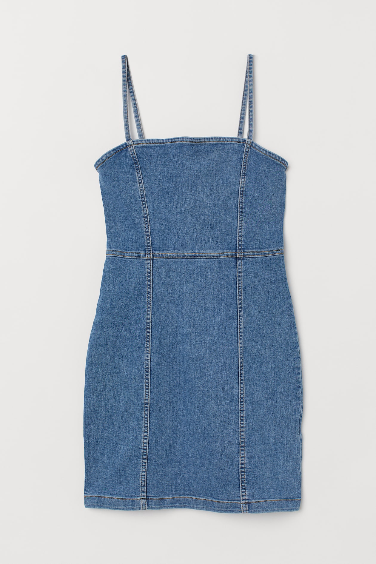 Twill dress - Sleeveless - Short - Denim blue - Ladies | H&M GB