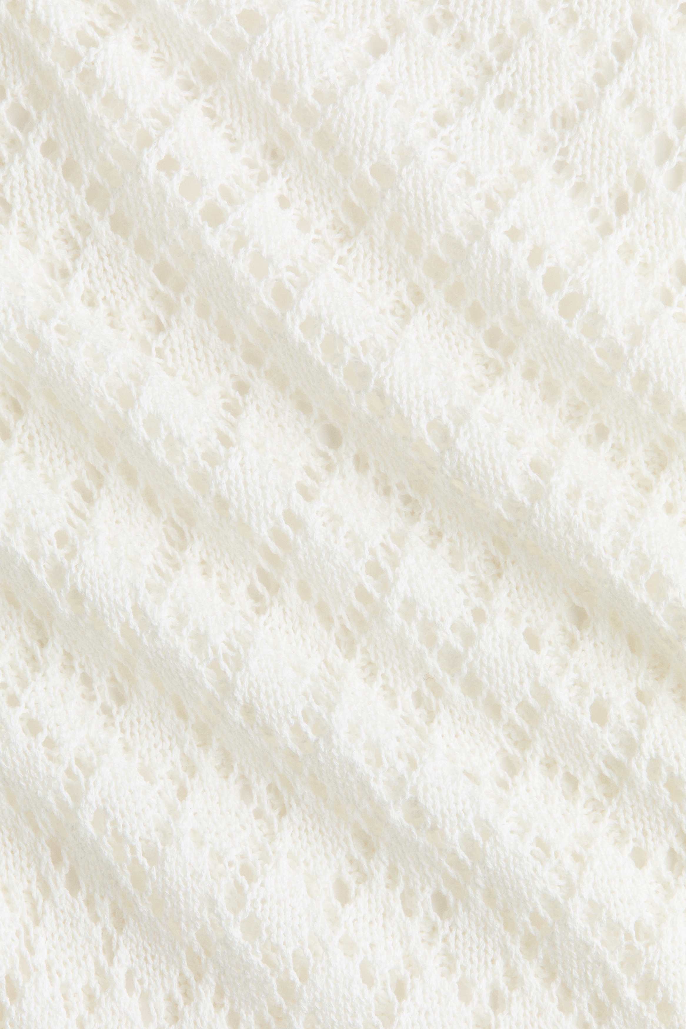 Ladies - White Pointelle-Knit Beach Dress - Size: M - H&M Ladies - White Pointelle-Knit Beach Dress - Size: M - H&M