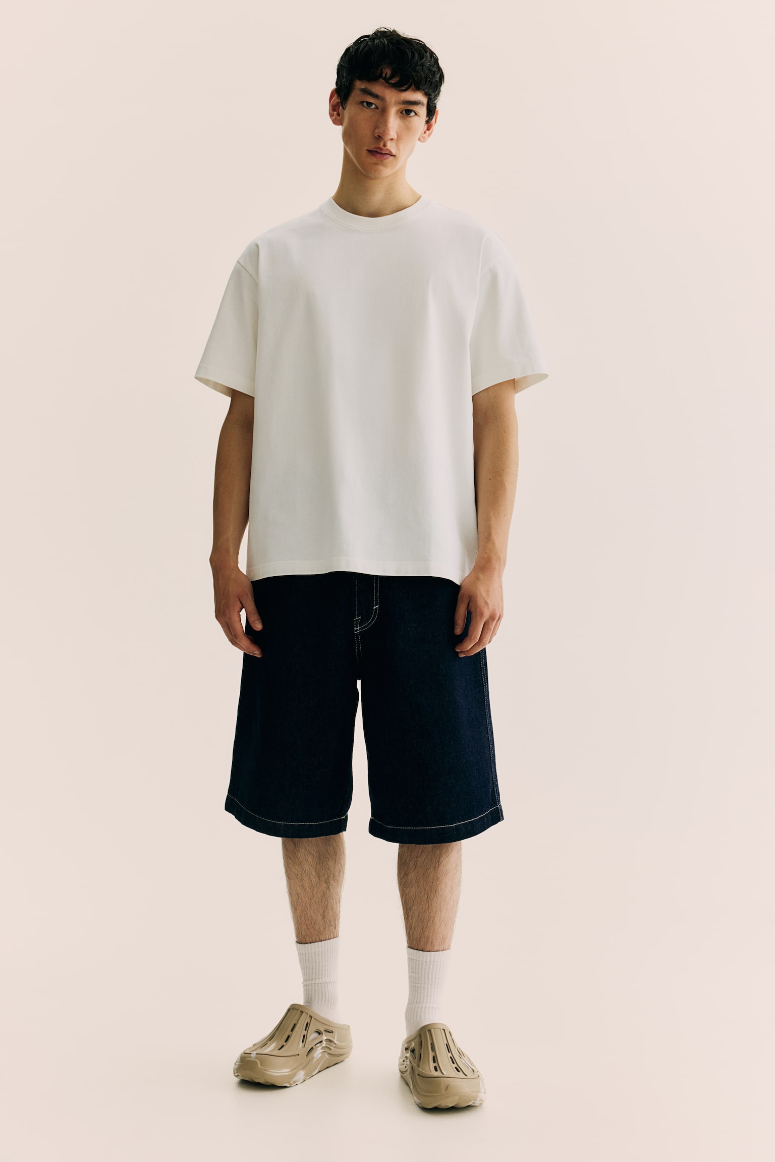 T-shirt Loose Fit - Vit/Svart/Ljusbeige/Grön/Mörkgrön/Ljusblå/Röd/Mörkgrå/Blå/Brun/Marinblå/Khakigrön - 3