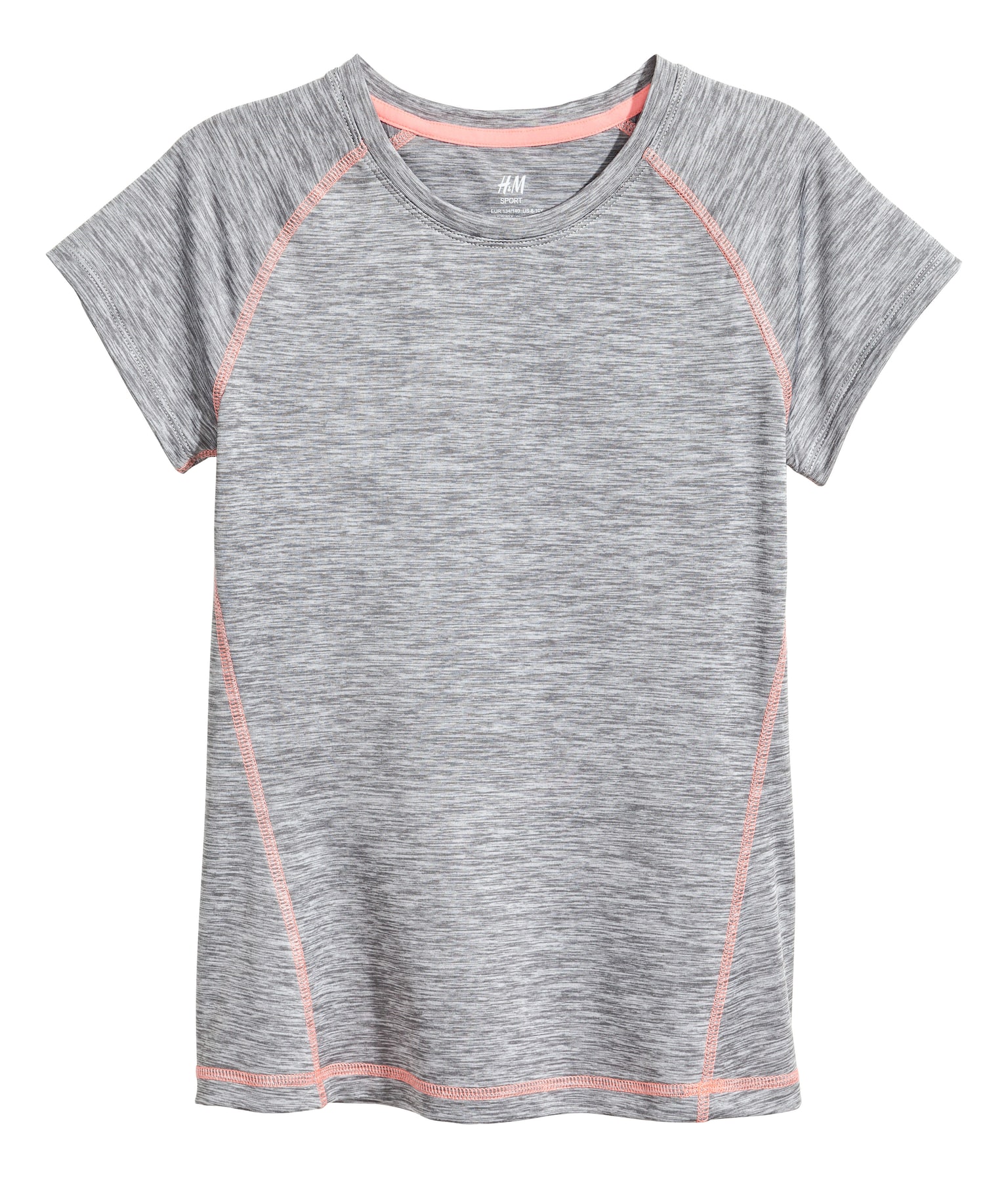 Short-sleeved Sports Shirt - Grey marl - 1