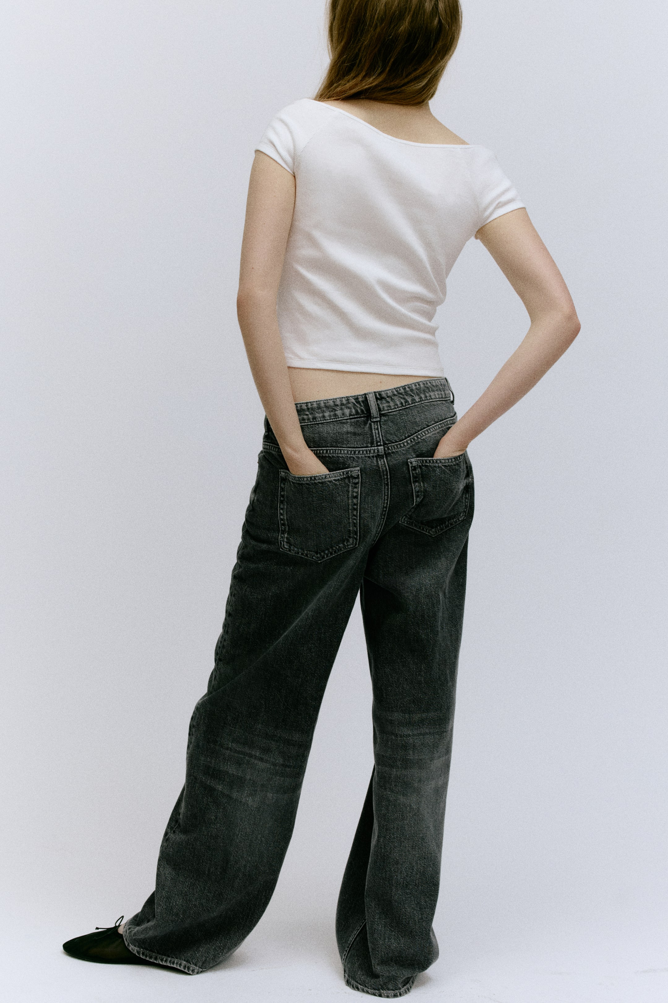 Женские джинсы H&M Baggy Regular Waist Jeans — фото 6