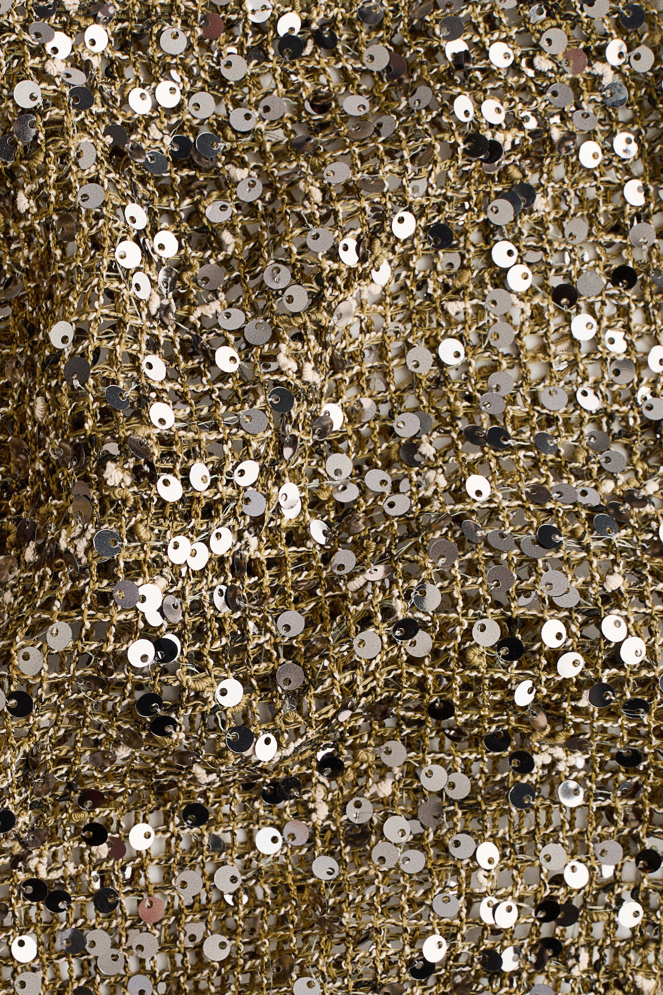 Sequined Mesh Halterneck Top