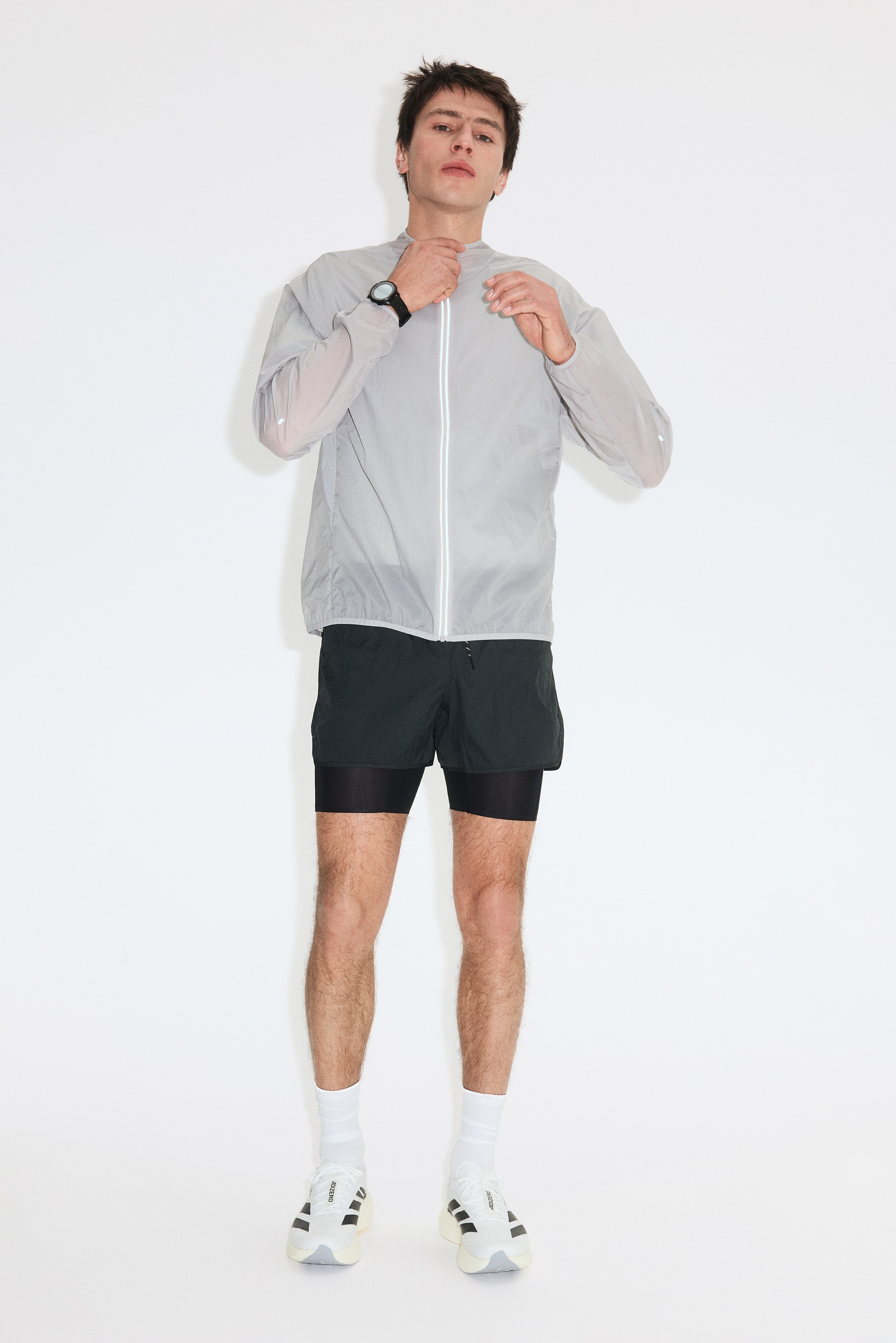 Giacca da running leggera e idrorepellente - Grigio chiaro