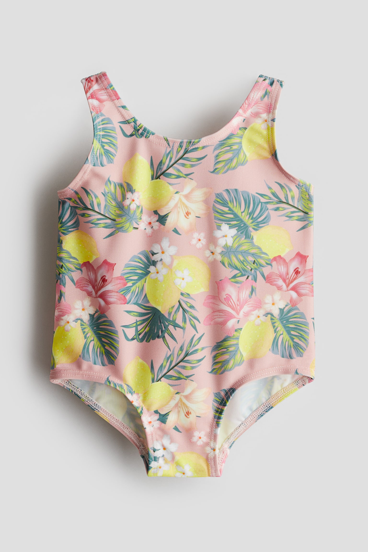 Pattern Swimsuit - Dusty pink/Lemons/Light pink/Whales/White/Stripe/Turquoise/Dinosaurs/White/Floral - 1