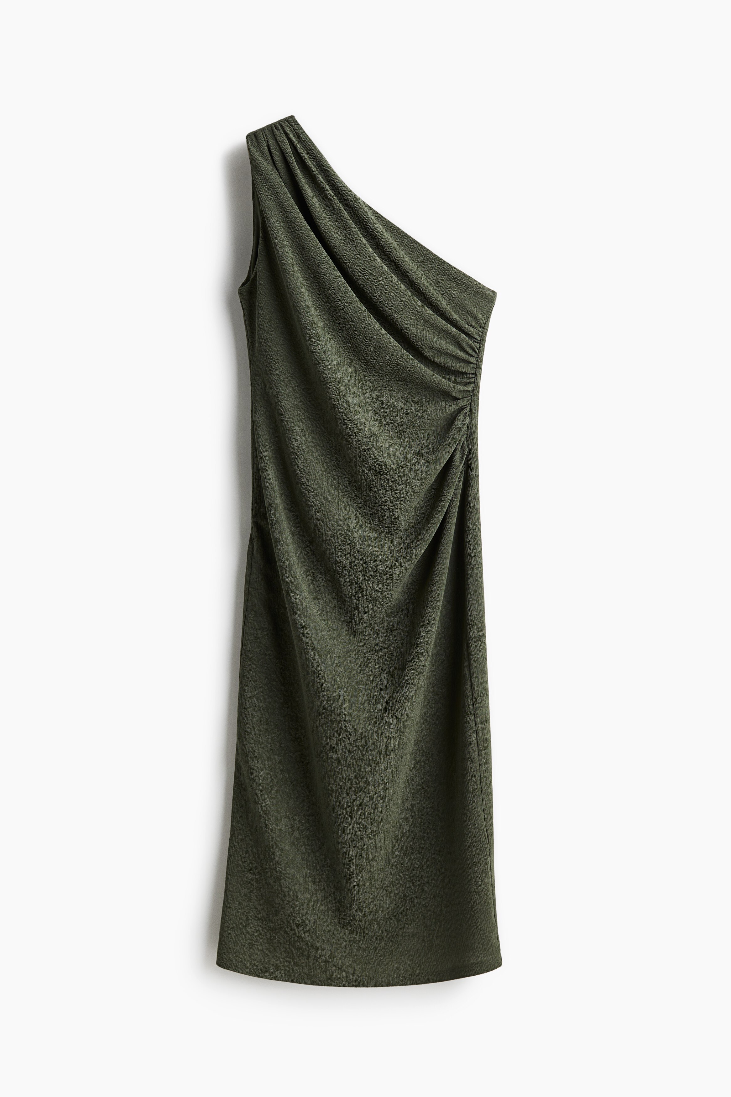 Draped one-shoulder dress