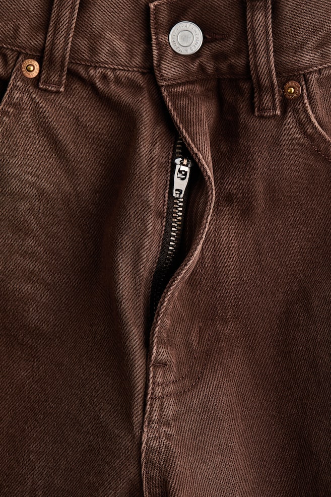 Barrel Regular Waist Jeans - Brown/Light denim blue/Dark denim blue - 3