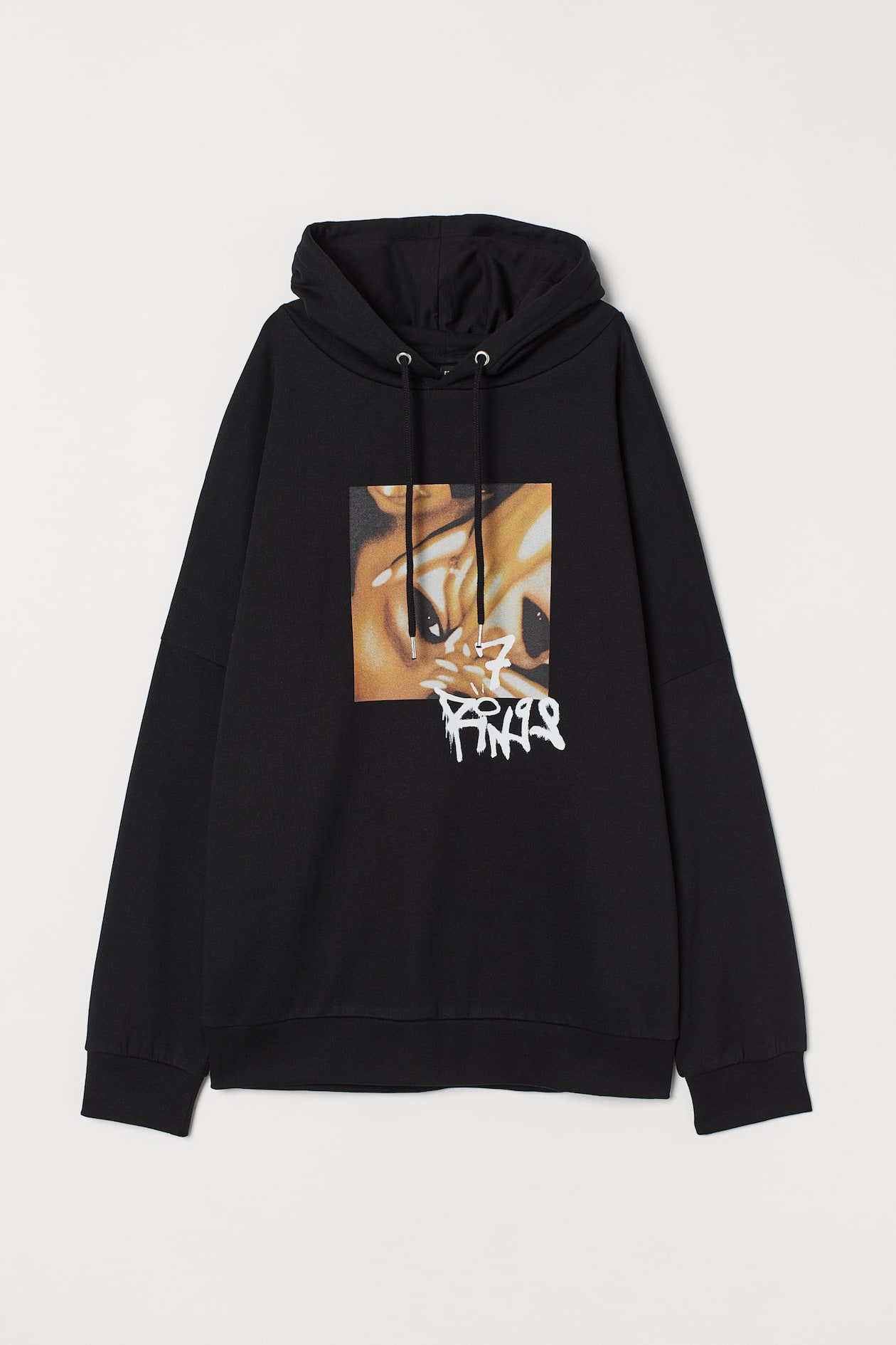 H&M+ Oversized hooded top Black/Ariana Grande Ladies H&M IN