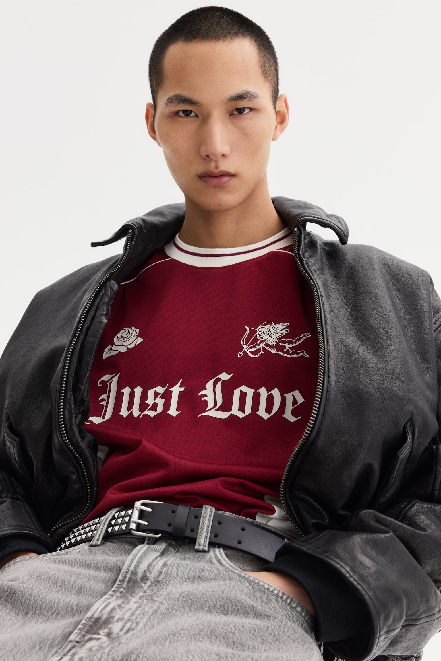 Playera Loose Fit - Rojo/Just Love - 4