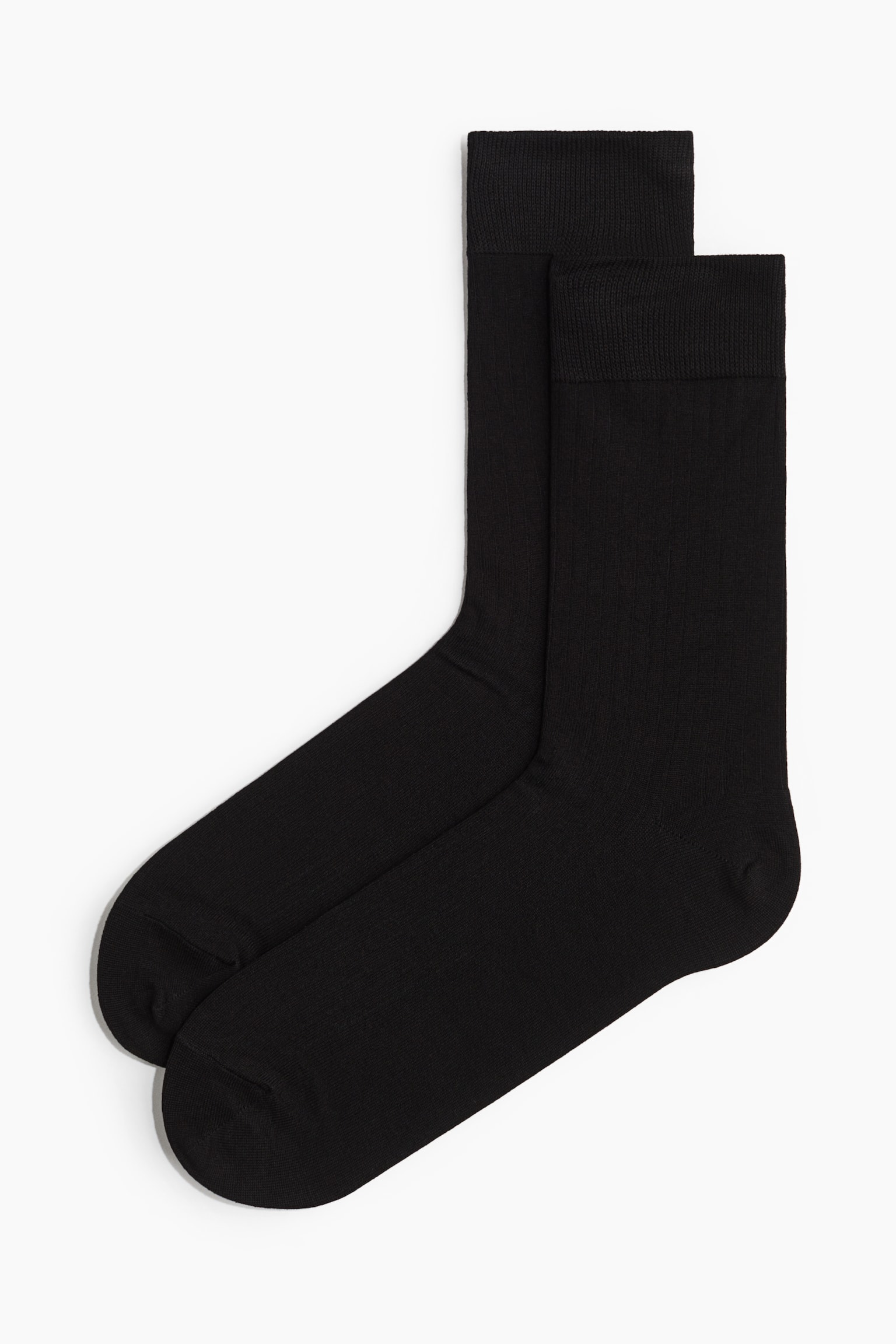 Fine-knit socks - Black/Striped/Navy blue - 3