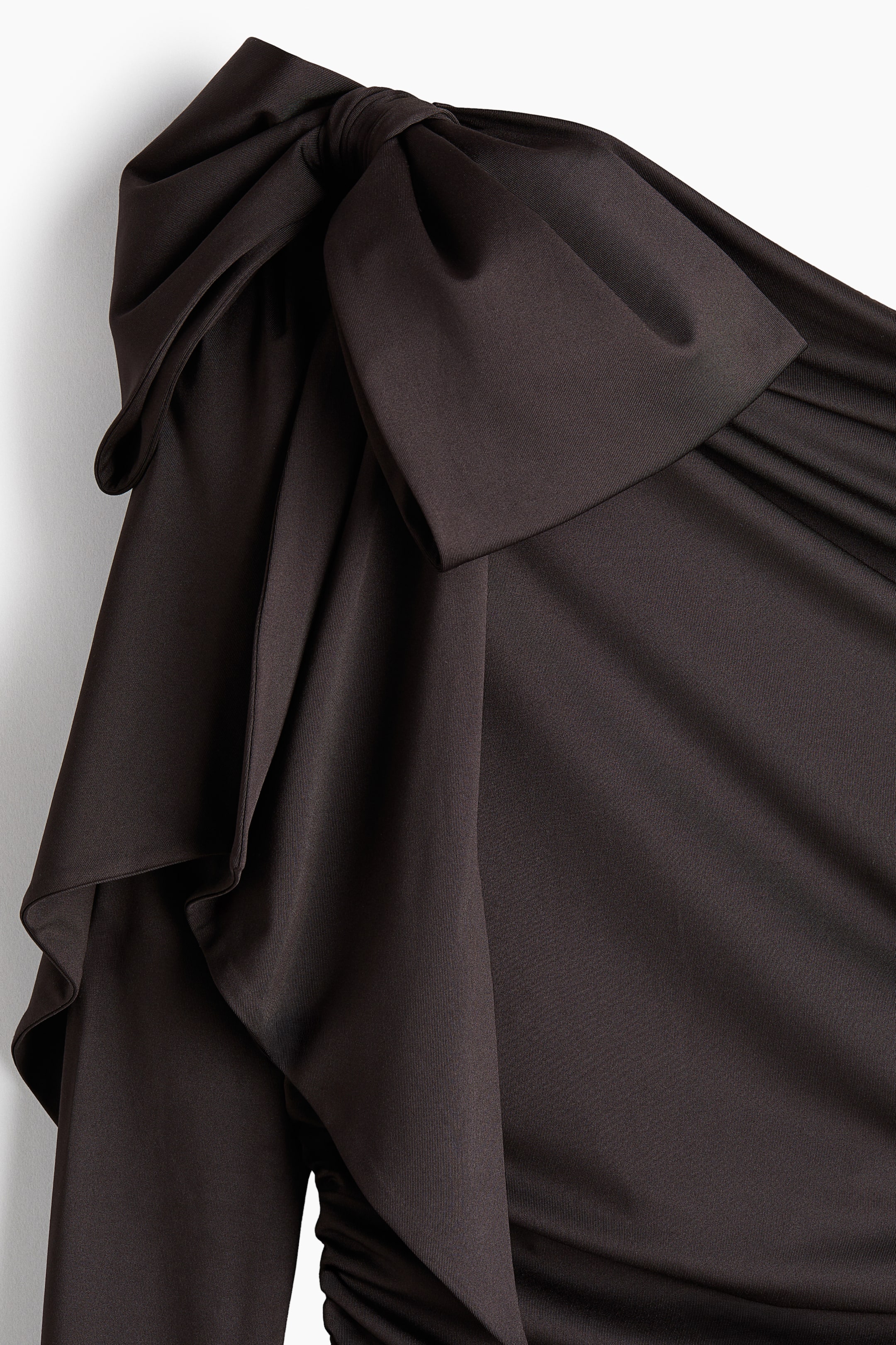 View larger image: Bow-Detail Bodycon Dress - Dark brown - Ladies | H&M CA 6