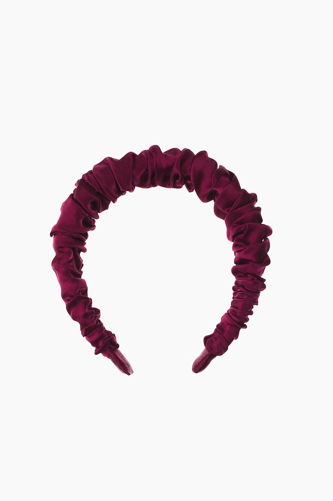 Cerchietto beauty arricciato - Ciliegia scuro/Nero/Crema - 1