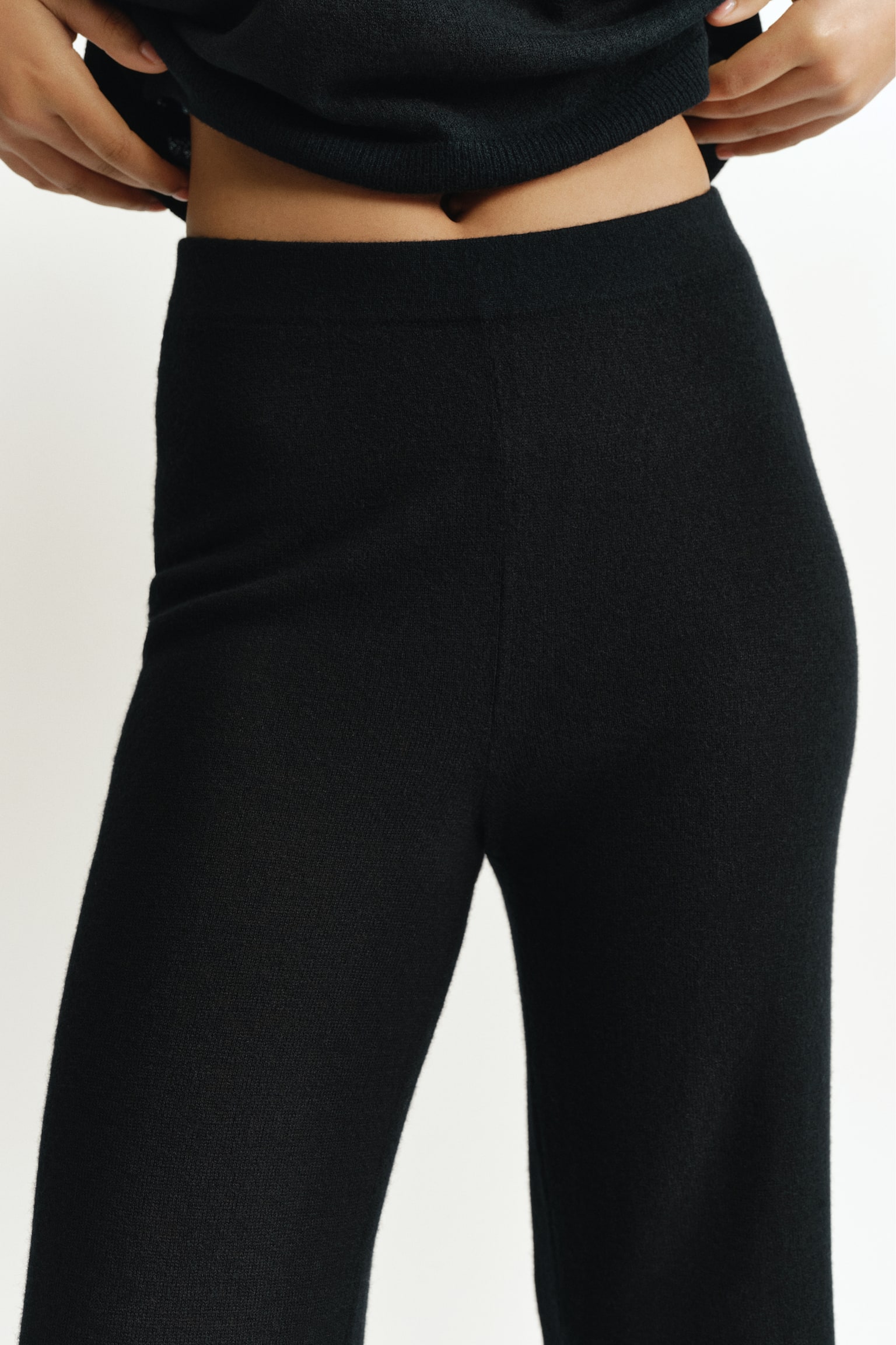 Женские брюки H&M Wool Pull-On, цвет: Чёрный — фото 4